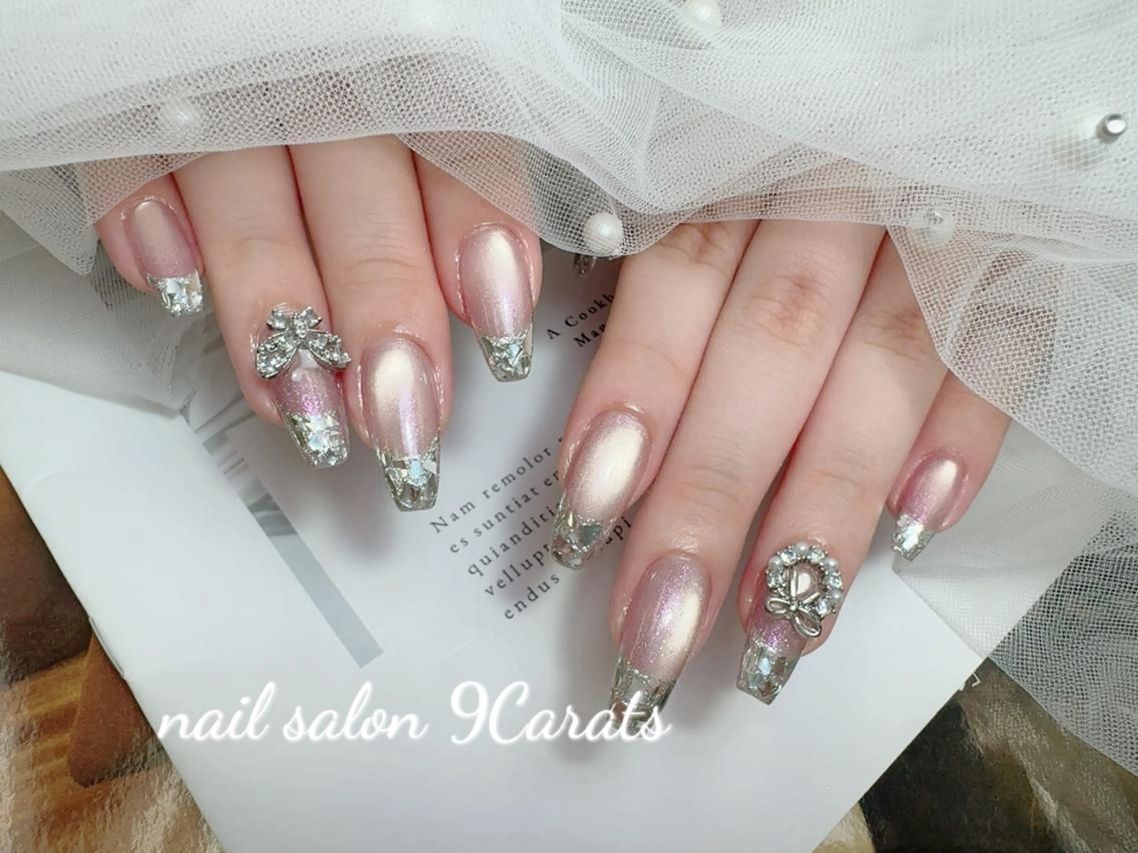 ネイル 💜ワンホンネイル ナインカラット💎のネイルデザイン