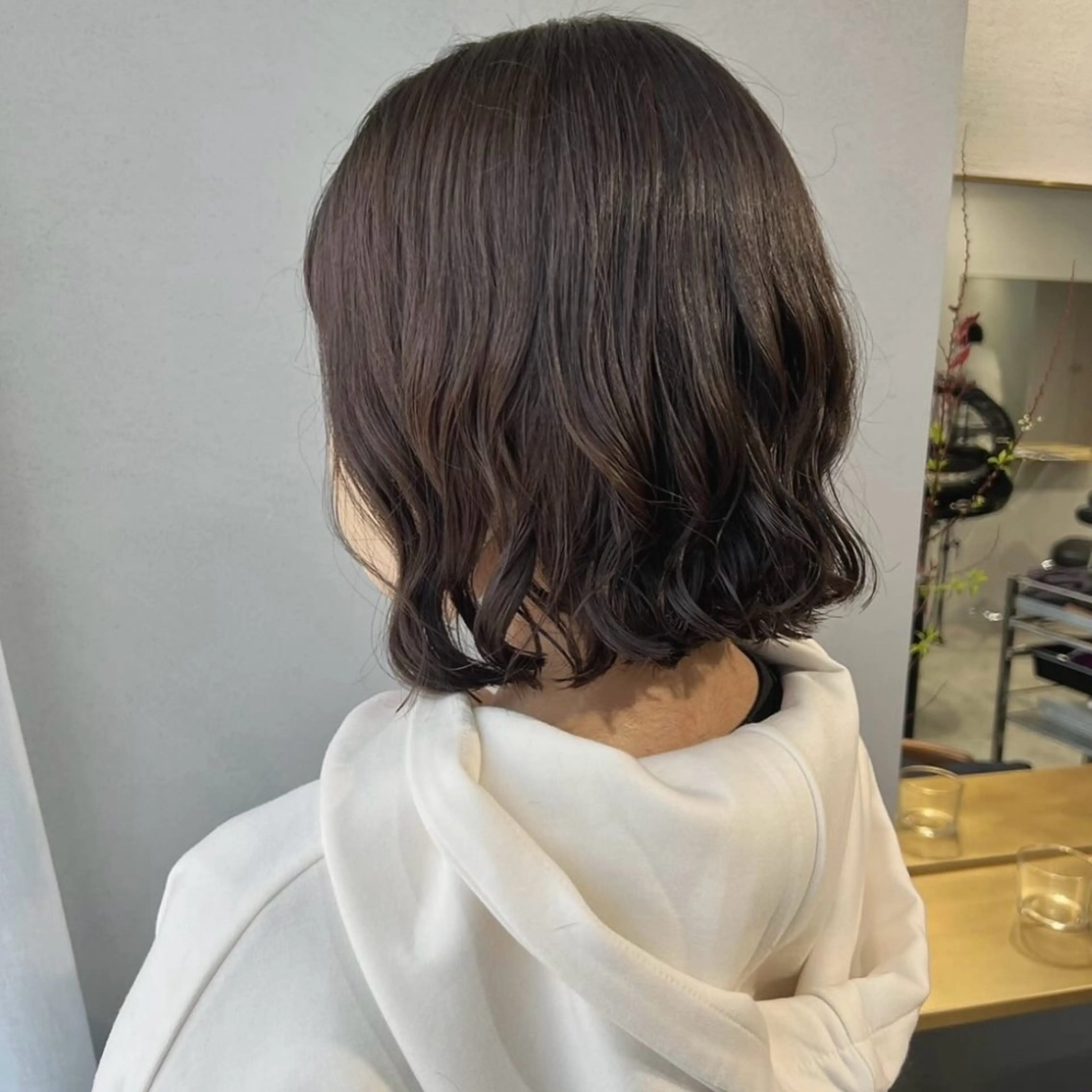 ショート パーマ ボブ akane/ボブ /ブラウンベージュのヘアスタイル