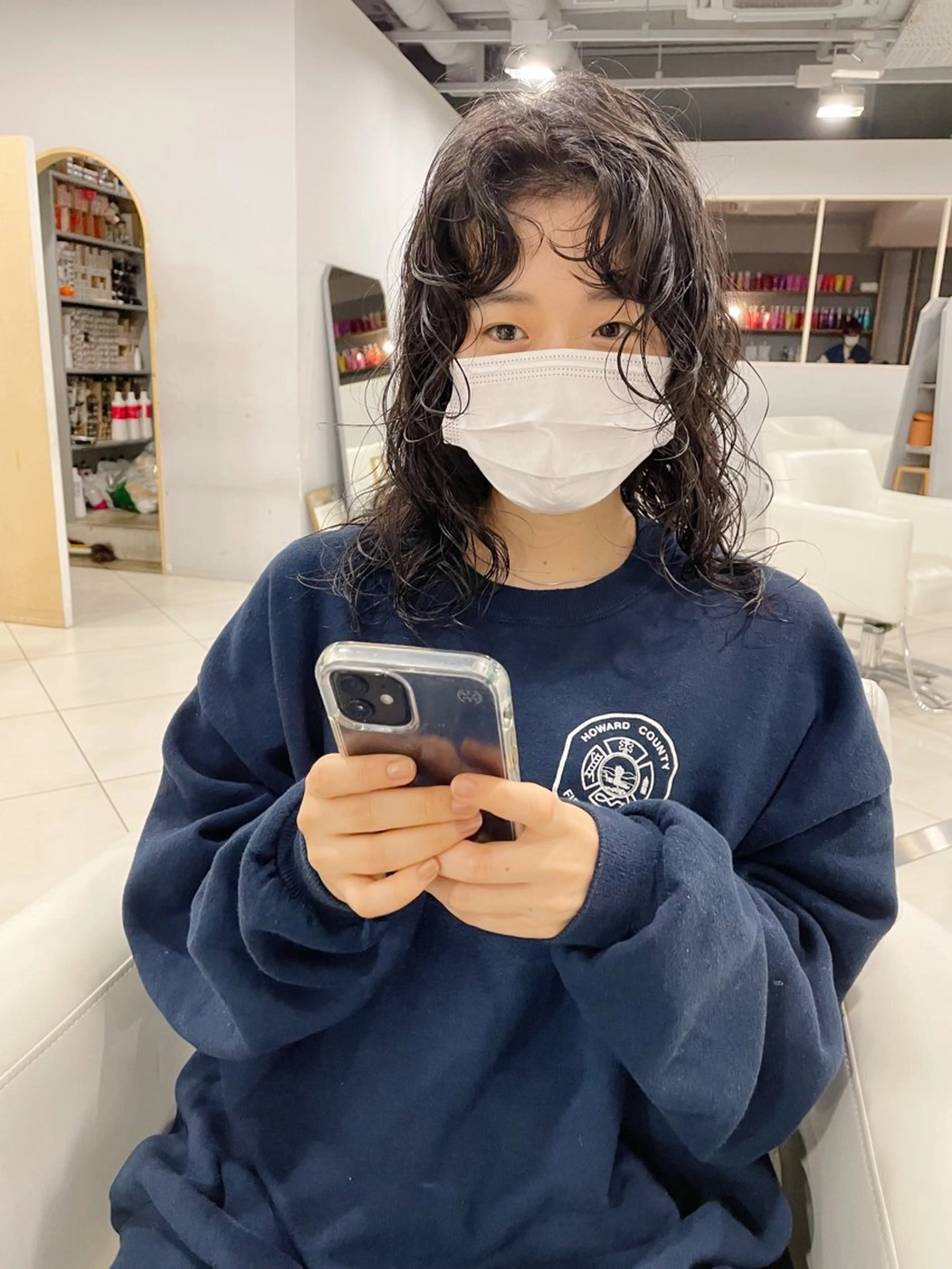 似合わせカット＋ポイントパーマ（前髪など）の写真