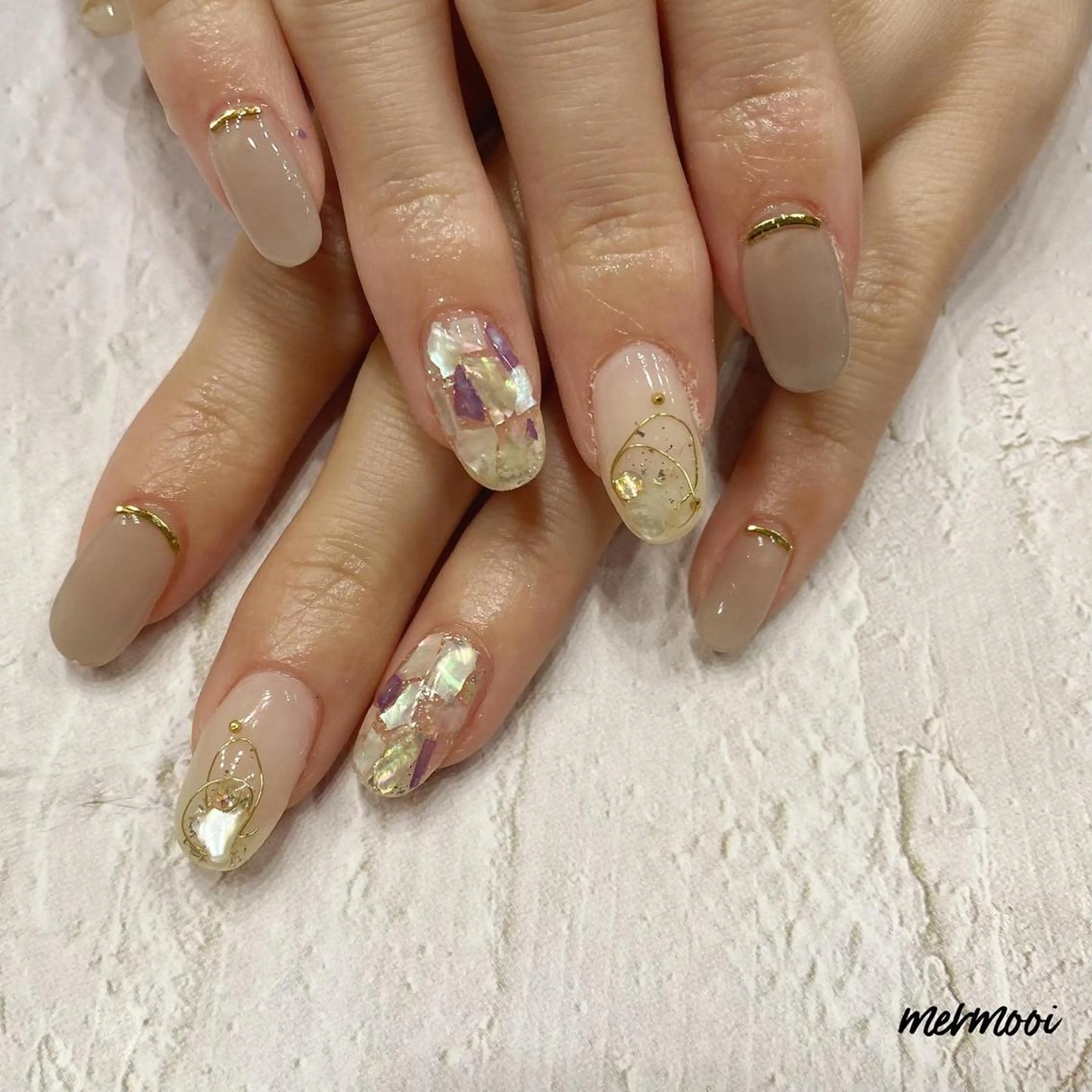 ネイル 氷ネイル・うるうるネイル キラキラネイル ニュアンスネイル パステルネイル スカルプネイル melumooi nailのネイルデザイン