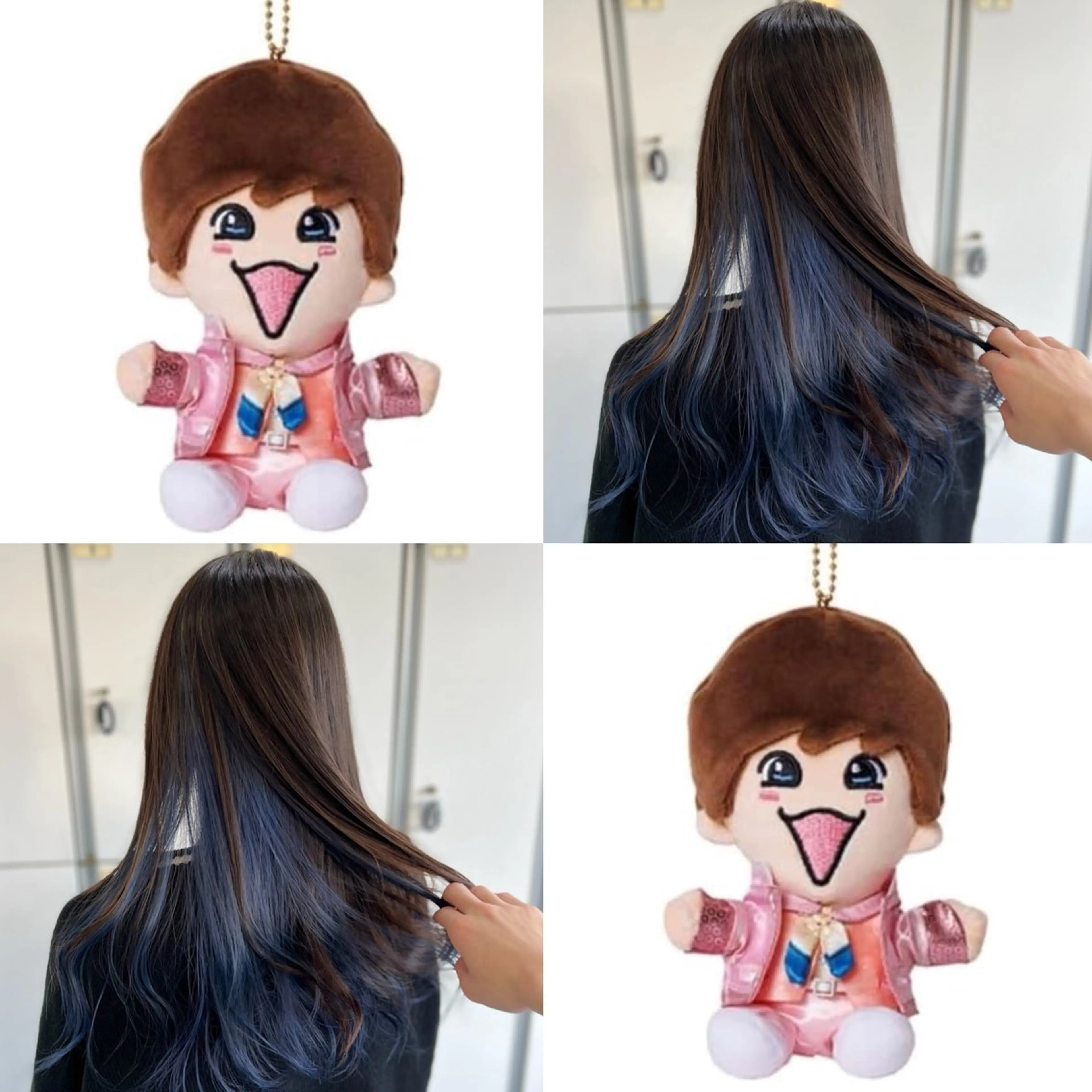 ロング カラー ブリーチ ブルーカラー 透明感カラー ロング ヘアカラー インナー/2次元/ 推しカラー/しゅうとのヘアスタイル