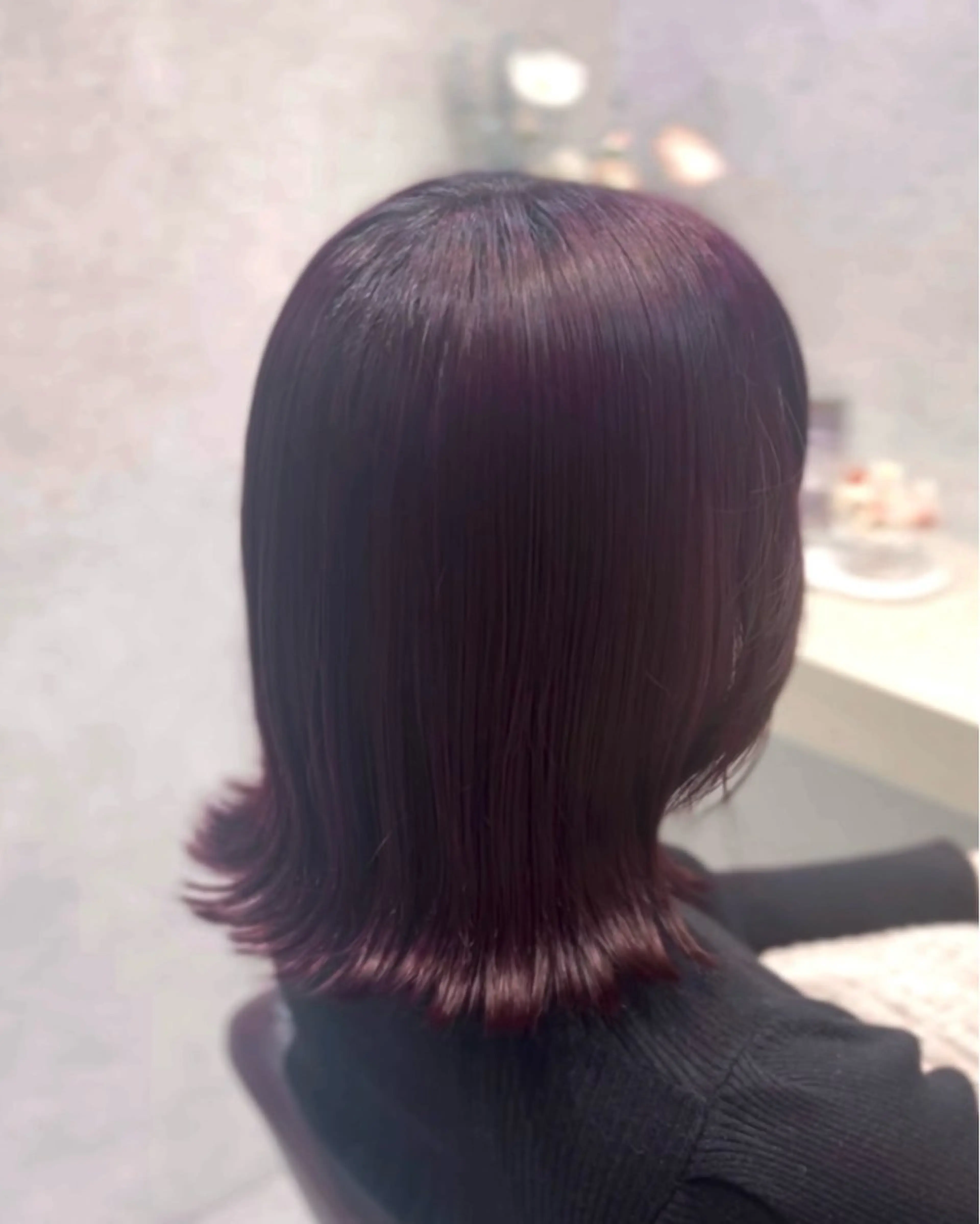 ミディアム カラー suzuka/透明感 /顔周り/美髪矯正のヘアスタイル