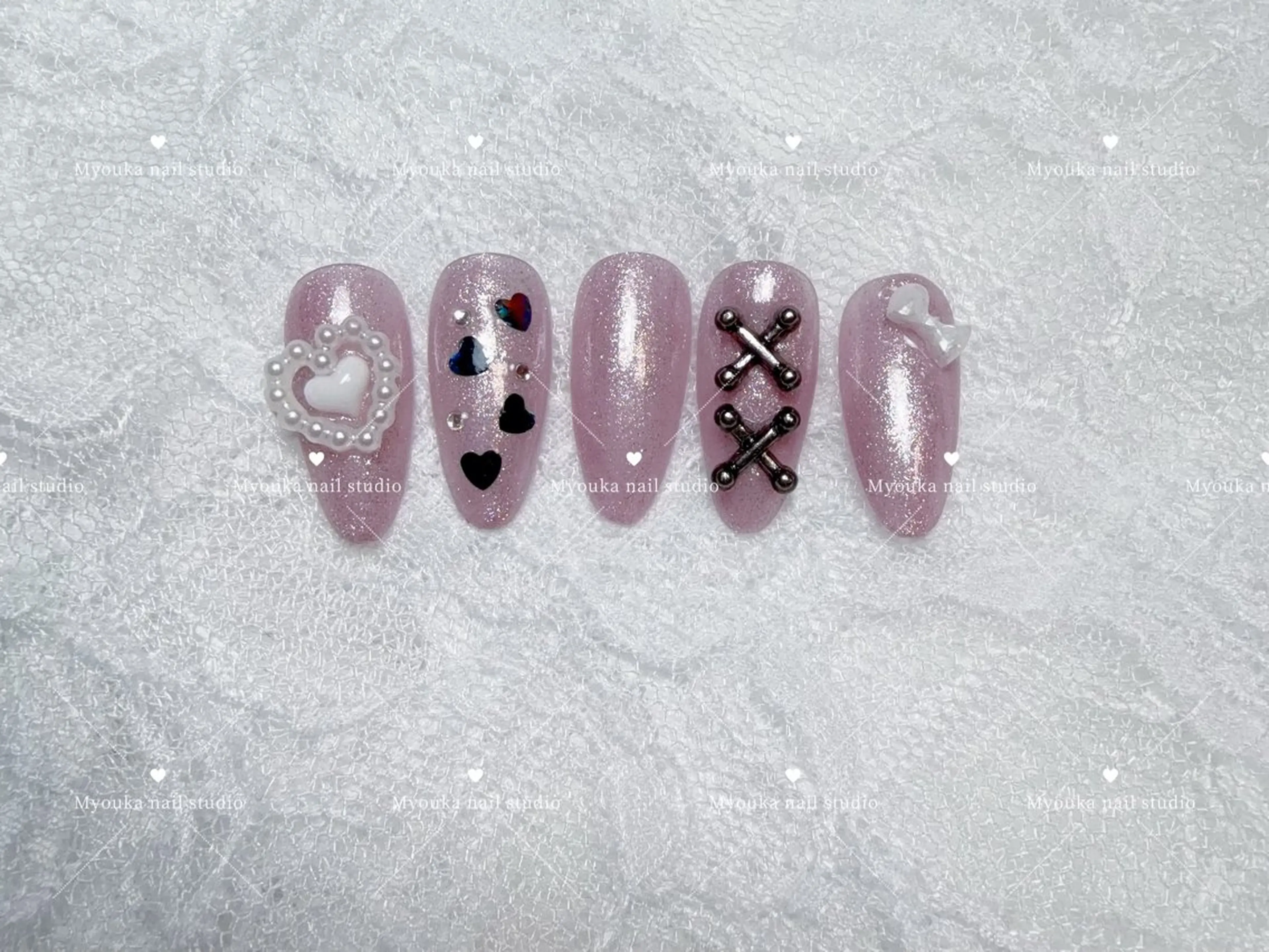 ネイル チークネイル 長さ出し フットネイル ジェルネイル グラデーション ハンドネイル Myouka所属・Myouka 板橋区大山駅前店のネイルデザイン