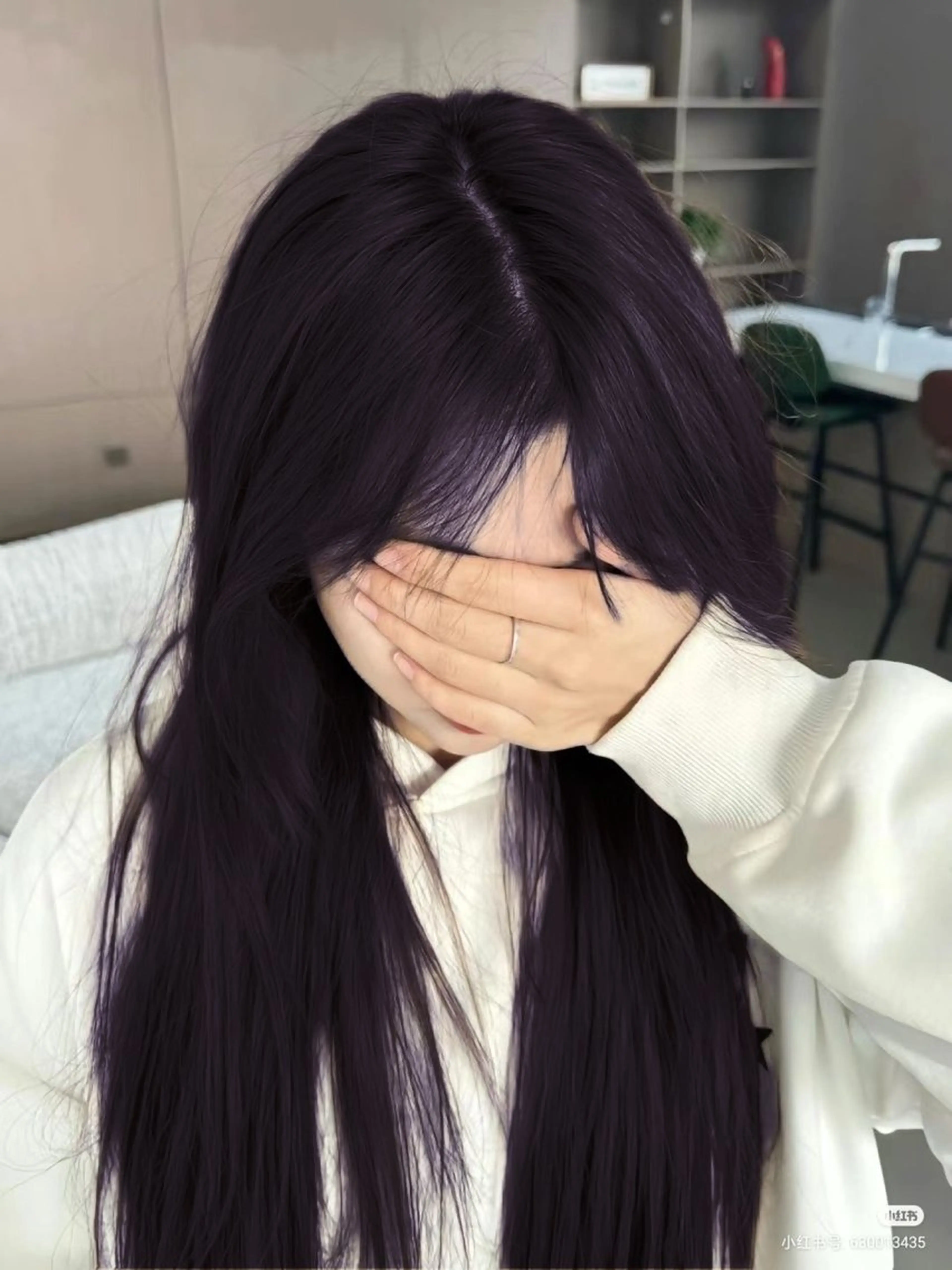 ロング カラー ラベンダーカラー ブリーチなし🌼トレ ンド🌼似合わせのヘアスタイル