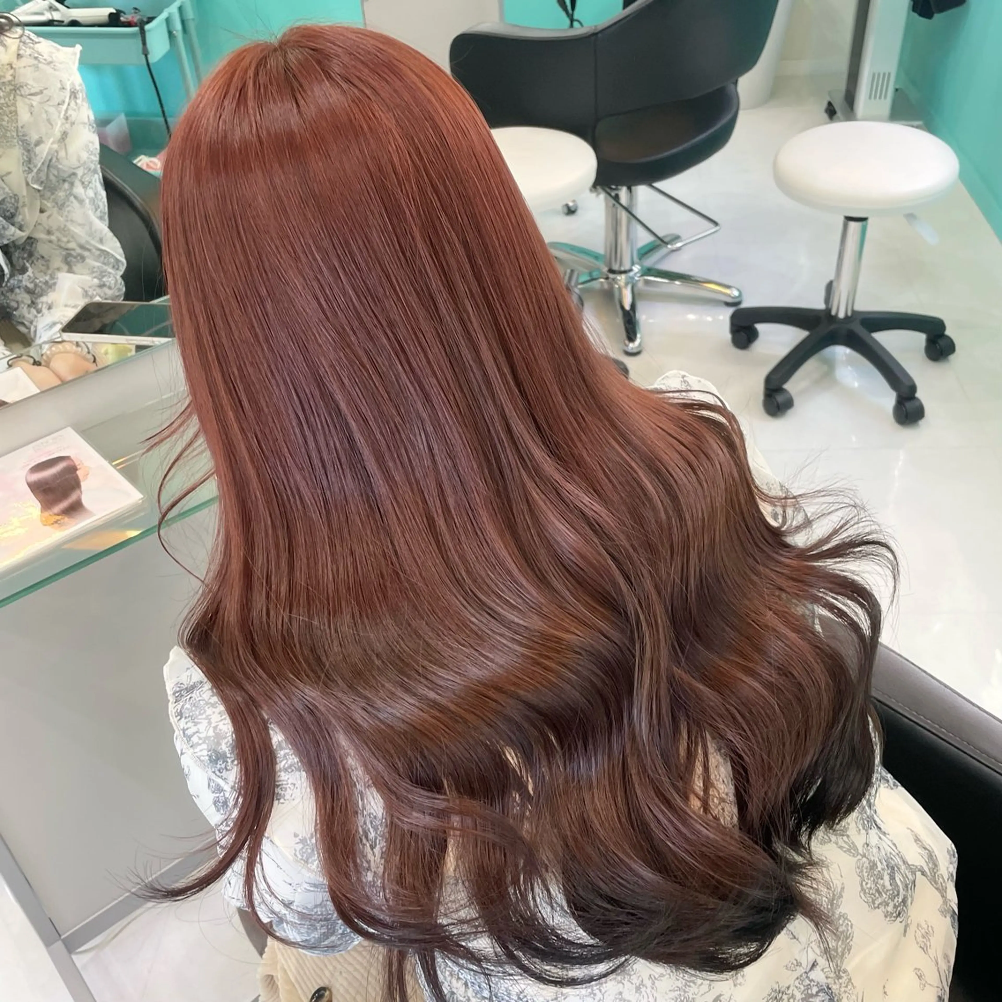 ロング カラー 黒髪 ボルドーカラー グラデーションカラー デザインカラー/ ボブ/Natsukiのヘアスタイル