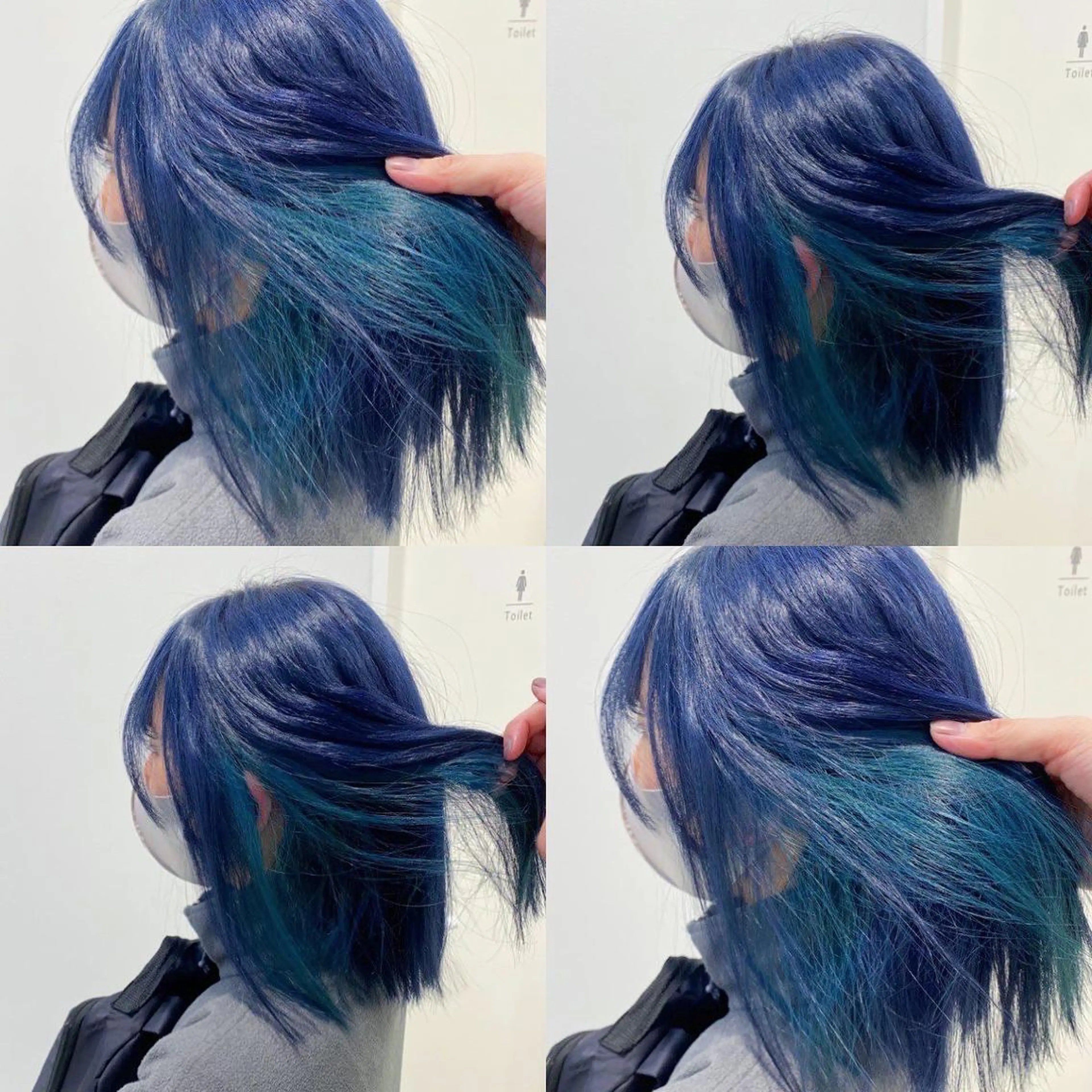 ロング カラー ヘアアレンジ メンズ ヘアカラー 🦋重くない暗髪🦋 Hana🦋のヘアスタイル