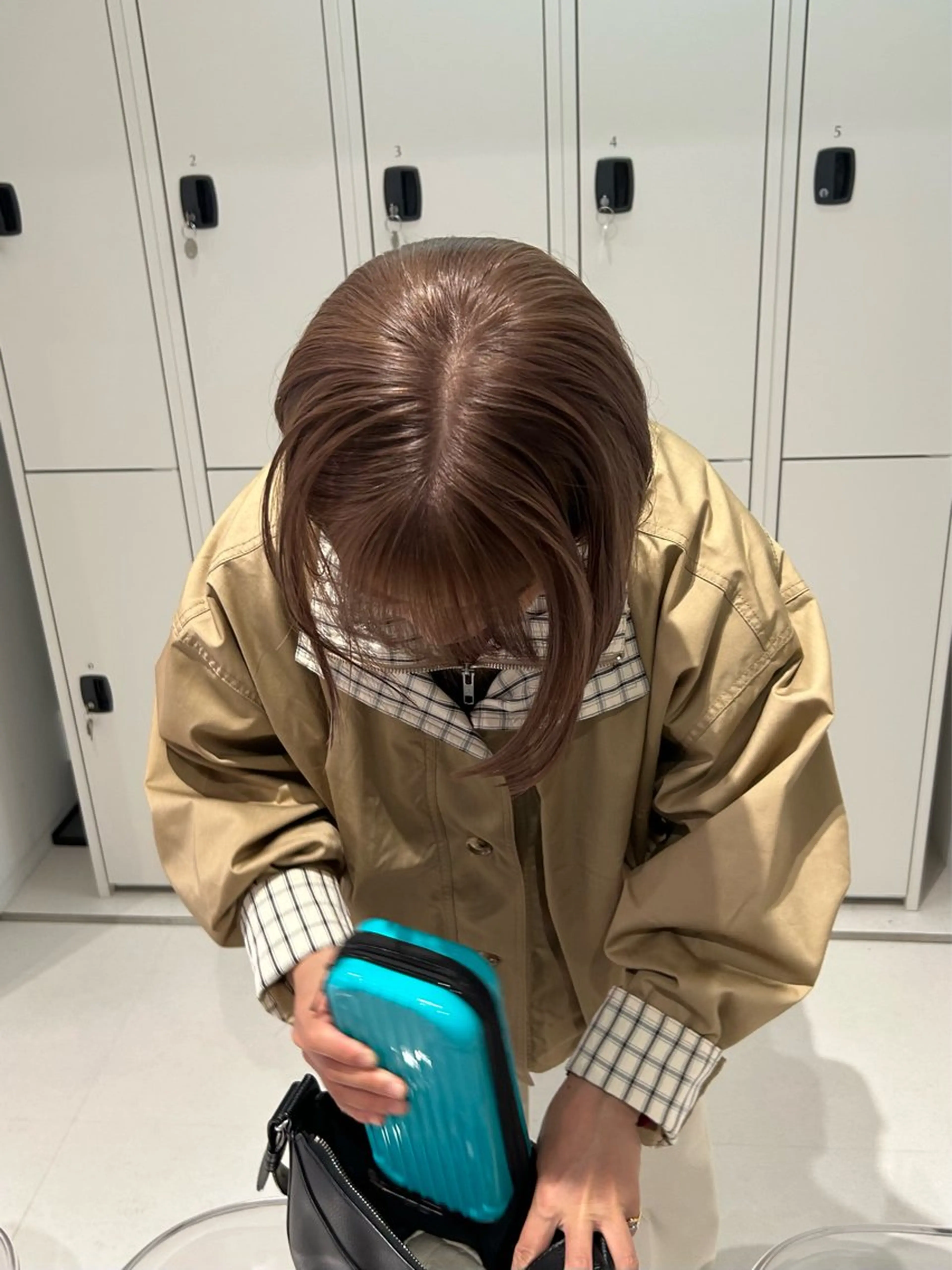 ショート カラー ヘアカラー トリートメント ミルクティーカラー/ ベージュ/moekaのヘアスタイル