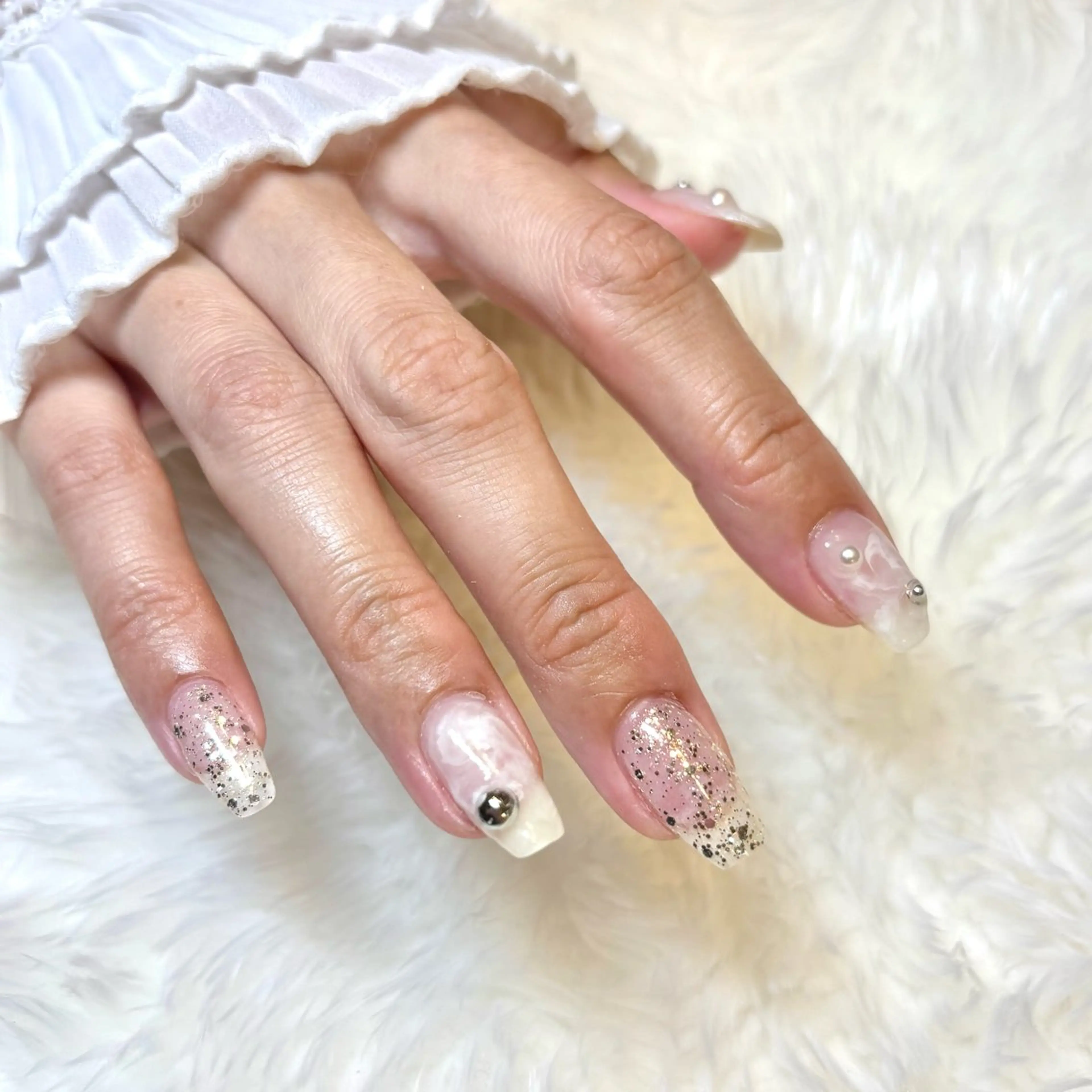 ネイル ️🩵Merci Miyu 南堀江️のネイルデザイン