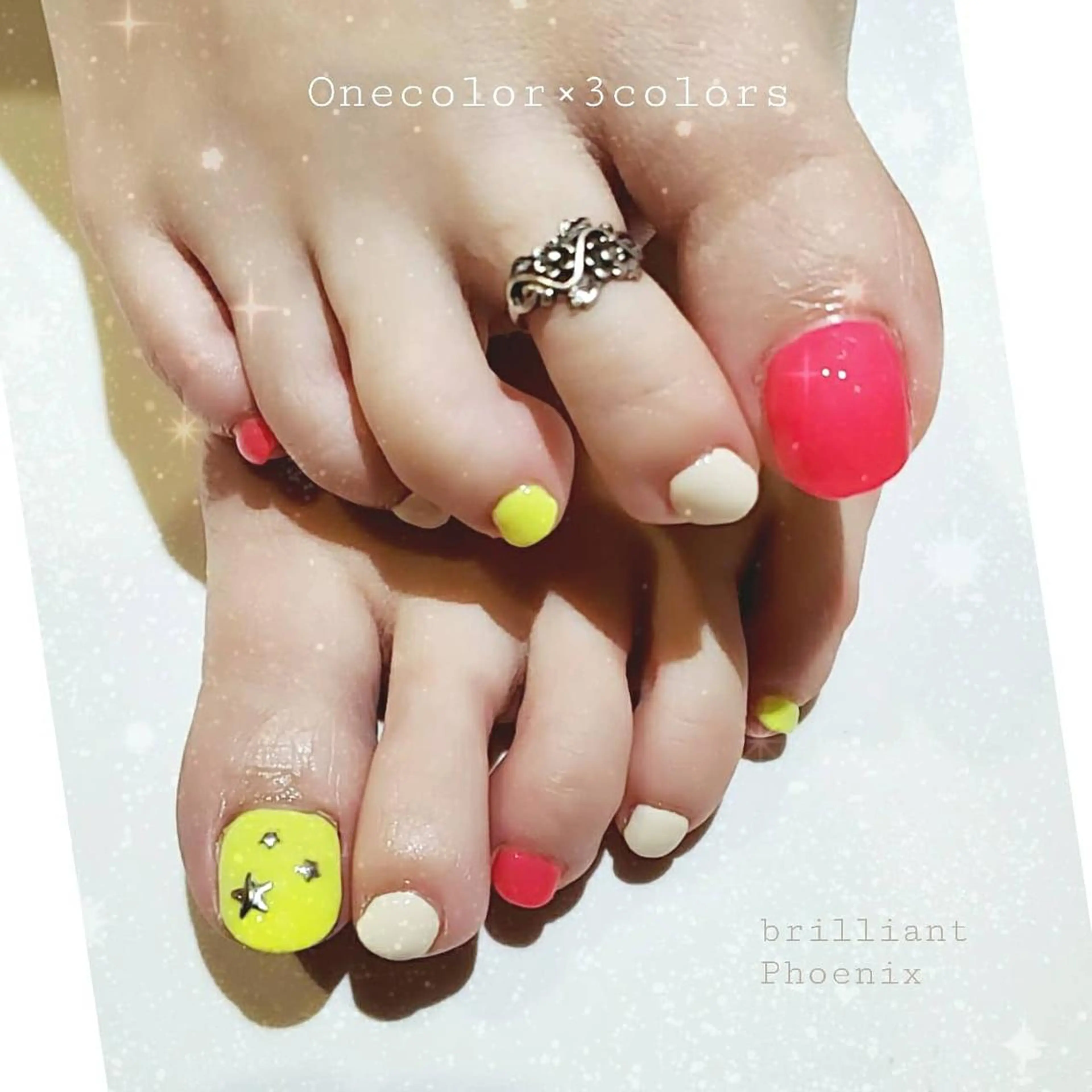 ネイル アートネイル フットネイル ワンカラーネイル シンプルネイル 石田 由紀のネイルデザイン