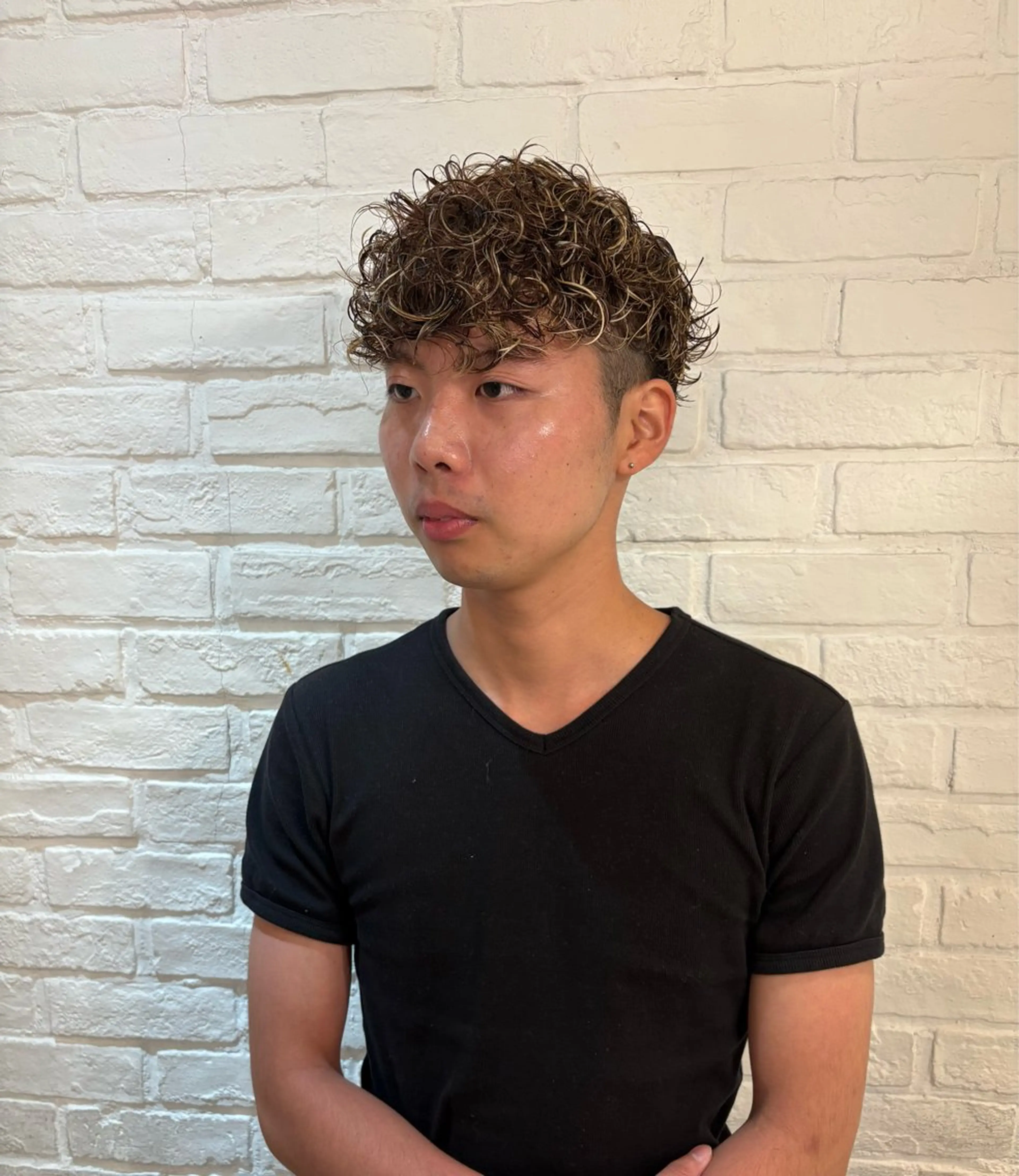 カット＋パーマ＋外国人風ハイライトの写真