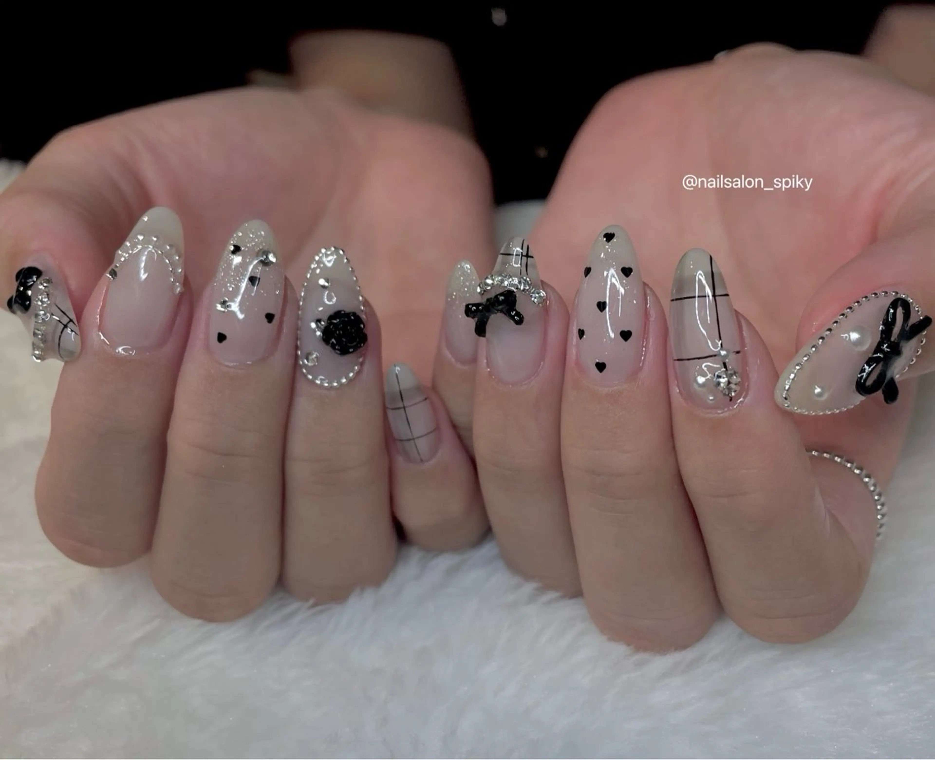 ネイル ハンドネイル Spiky とうげ ふうかのネイルデザイン