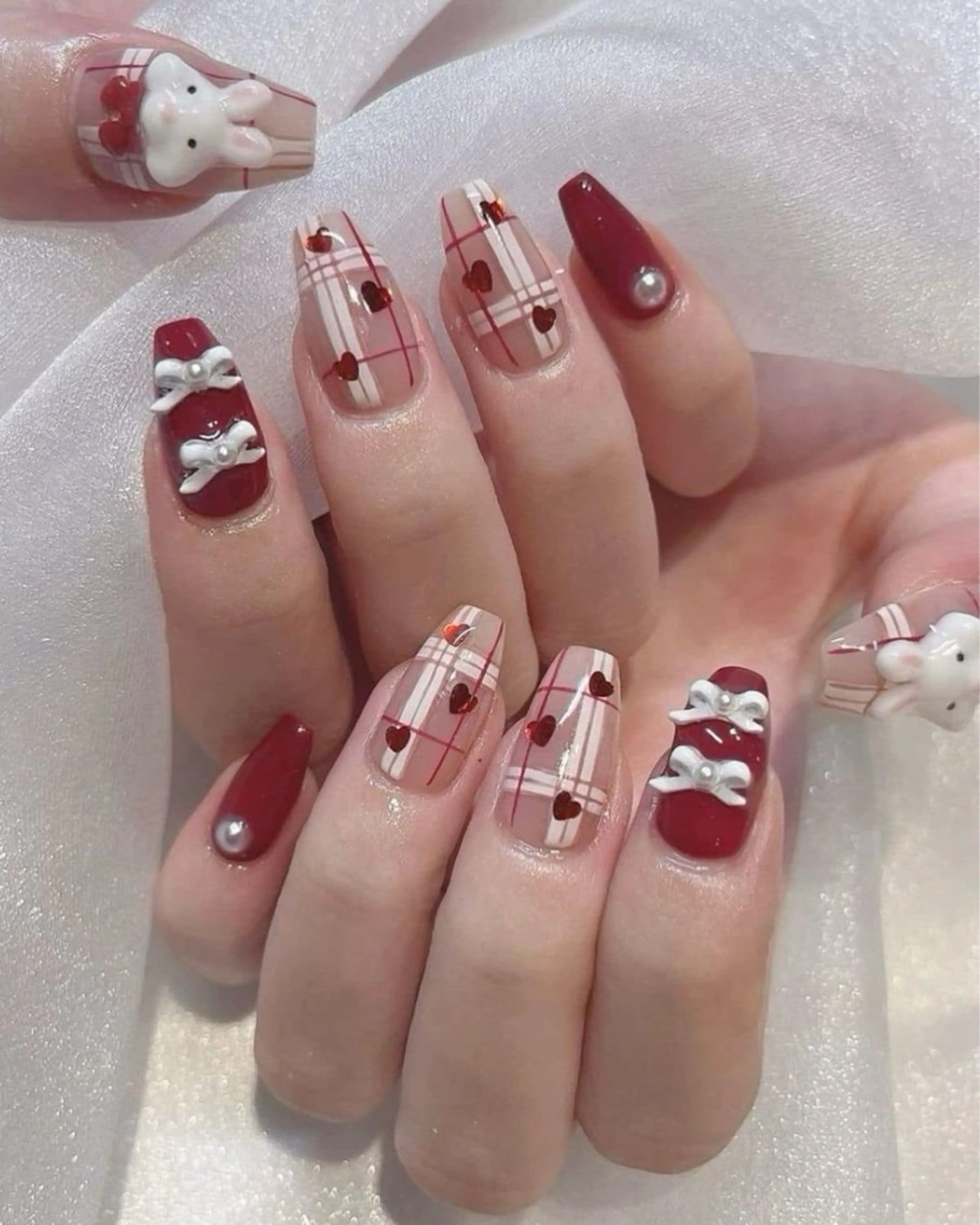 ネイル 長さ出し グラデーション キラキラネイル マグネットネイル ミラーネイル Lee Nails チップ長さだし専門店のネイルデザイン