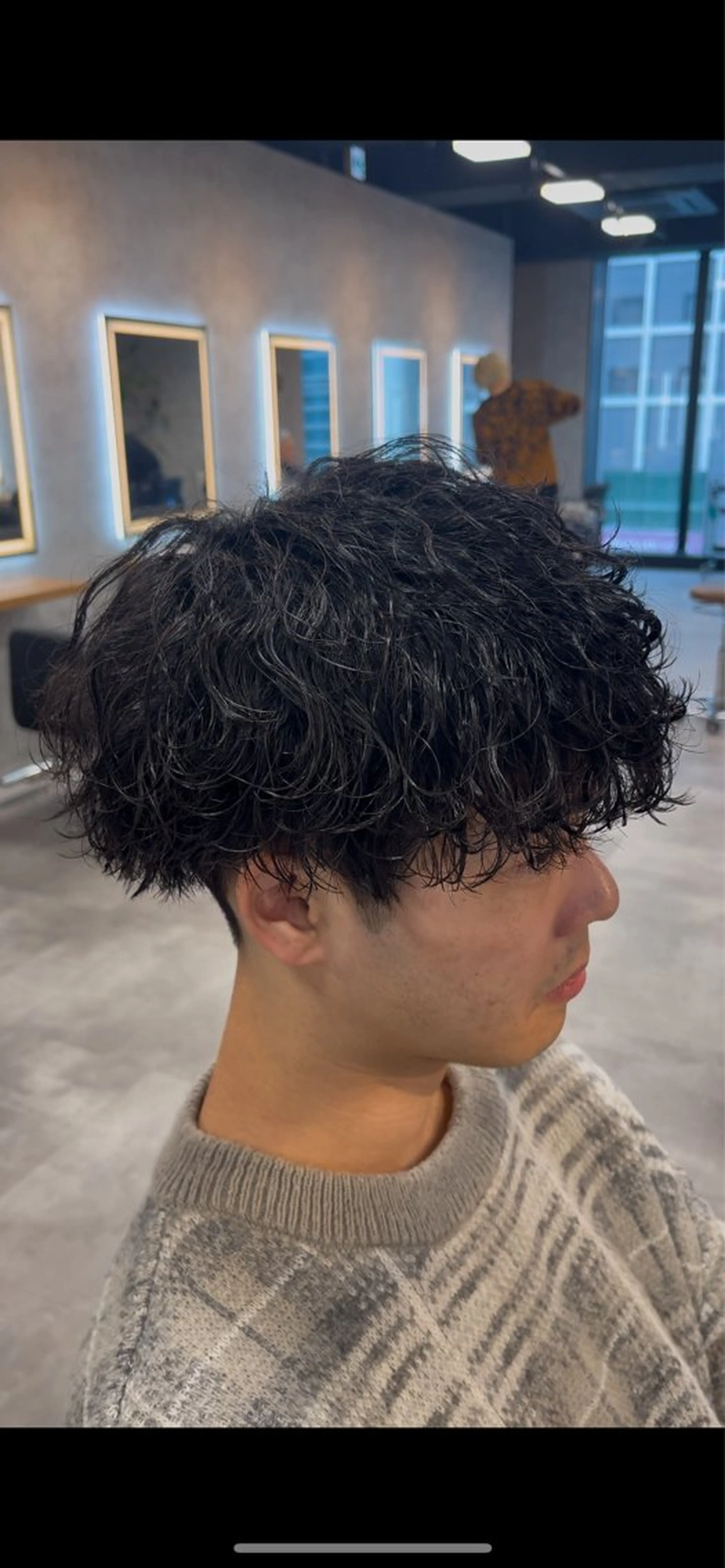 [ミニモ限定‼️]メンズカット＋波巻きスパイラルパーマ＋スタイリング込み‼️の写真