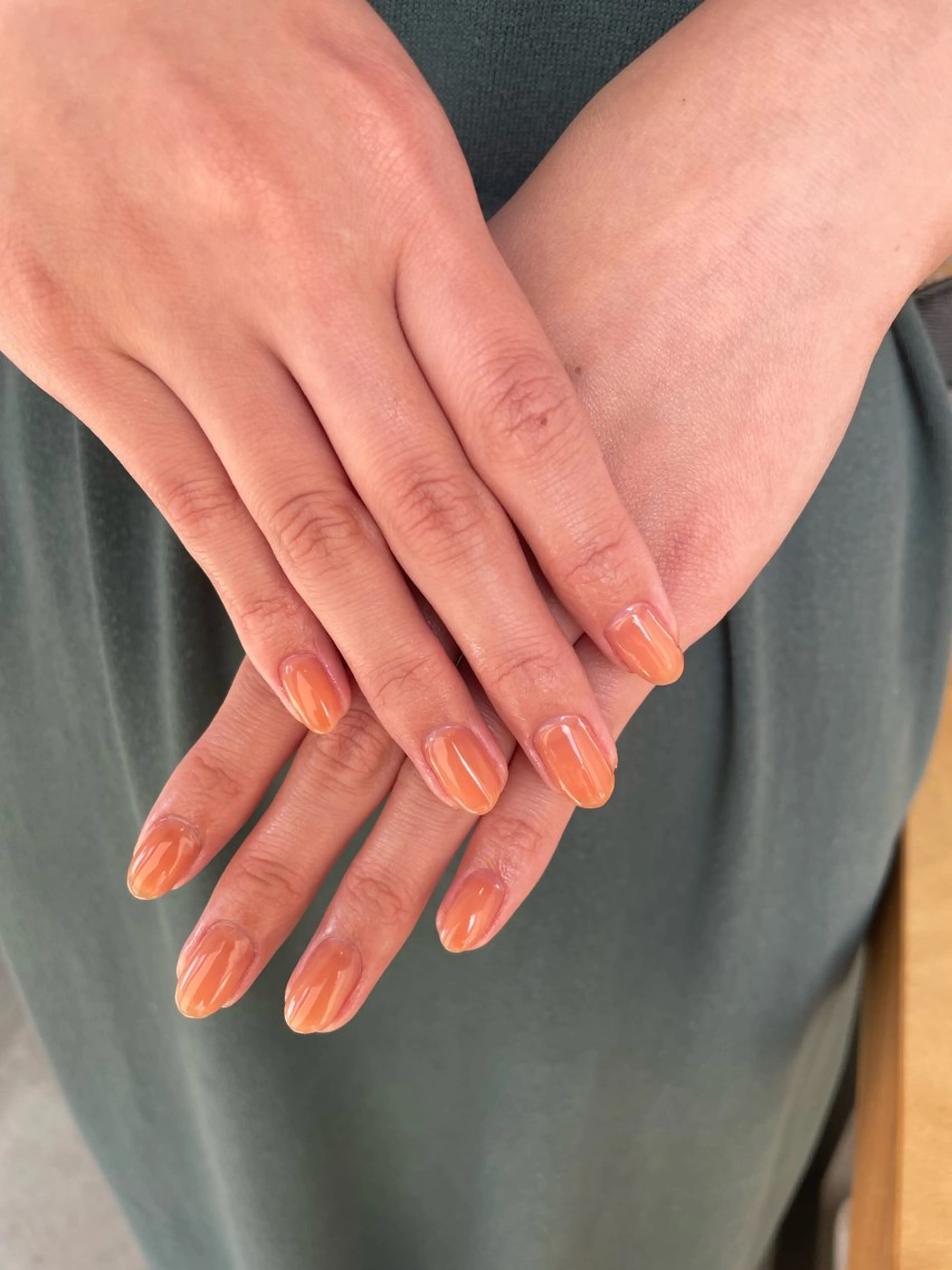 ネイル オレンジ ハンドネイル the 25 Nail所属・tanaka 25nailのネイルデザイン