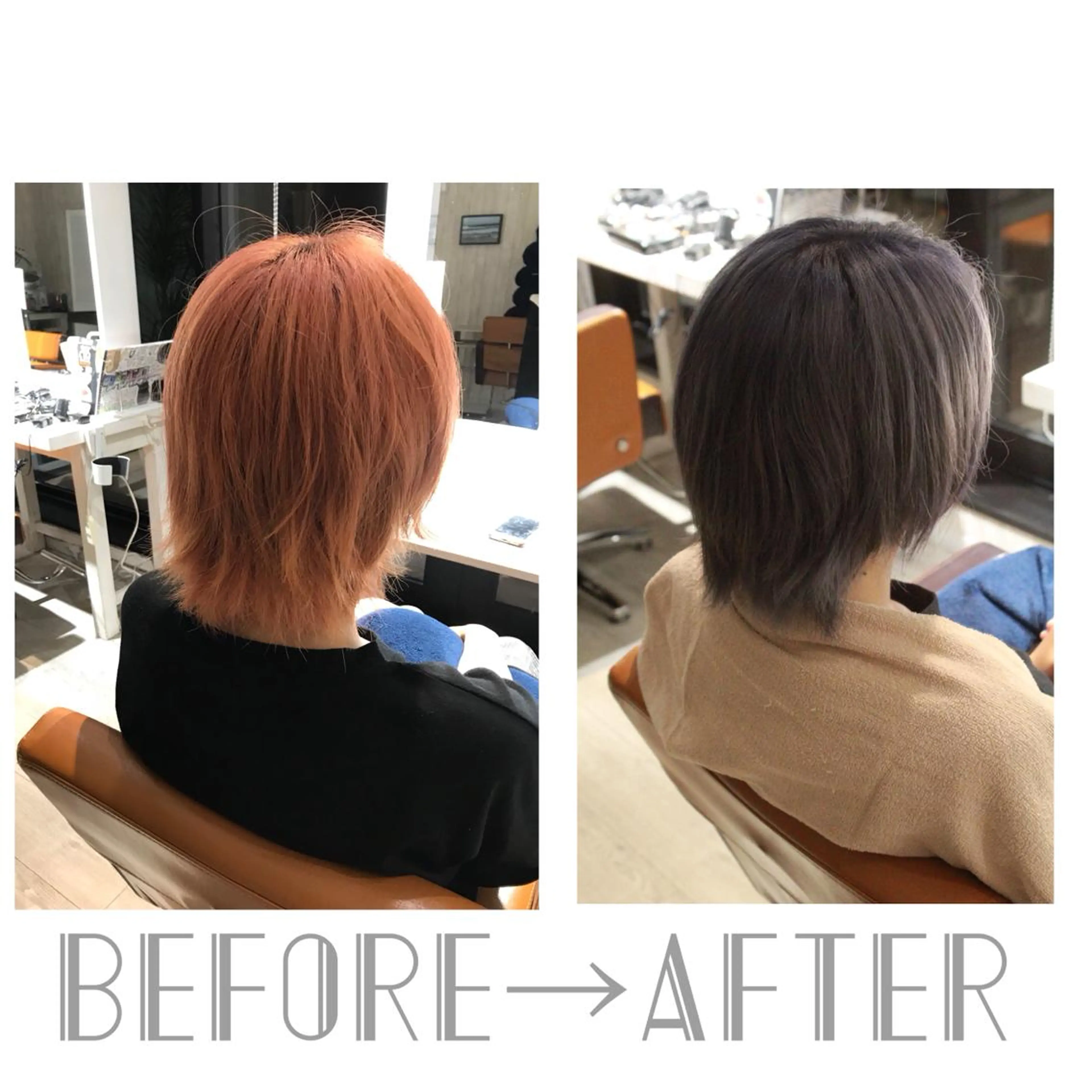 ショート カラー アッシュ 外国人風カラー 髪質改善＆縮毛矯正 三上大地のヘアスタイル