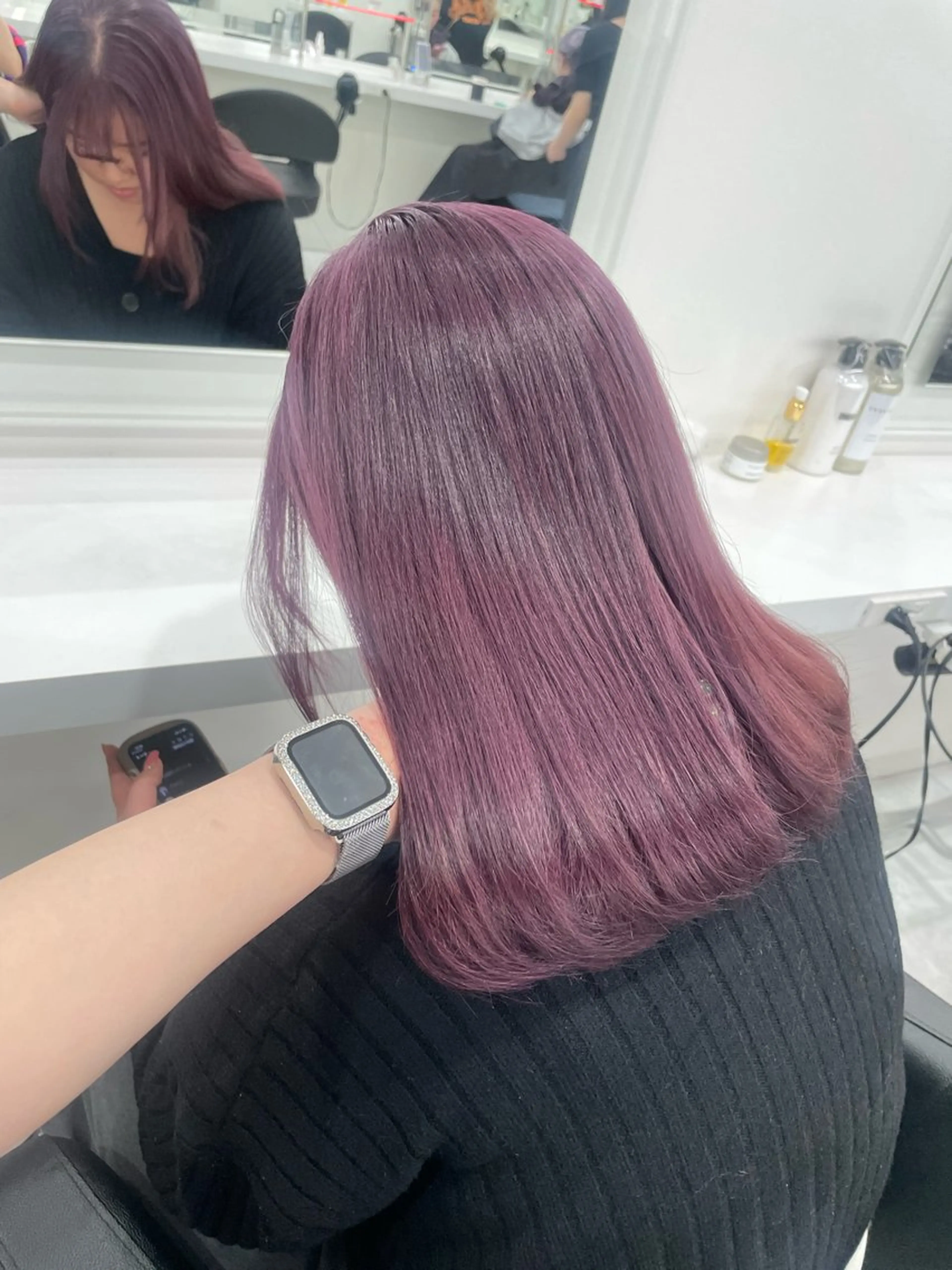 カラー ブリーチ ダブルカラー 髪質改善 ヘアカラー 大人っぽ韓国🤍ブリ ーチ/mitsukiのヘアスタイル