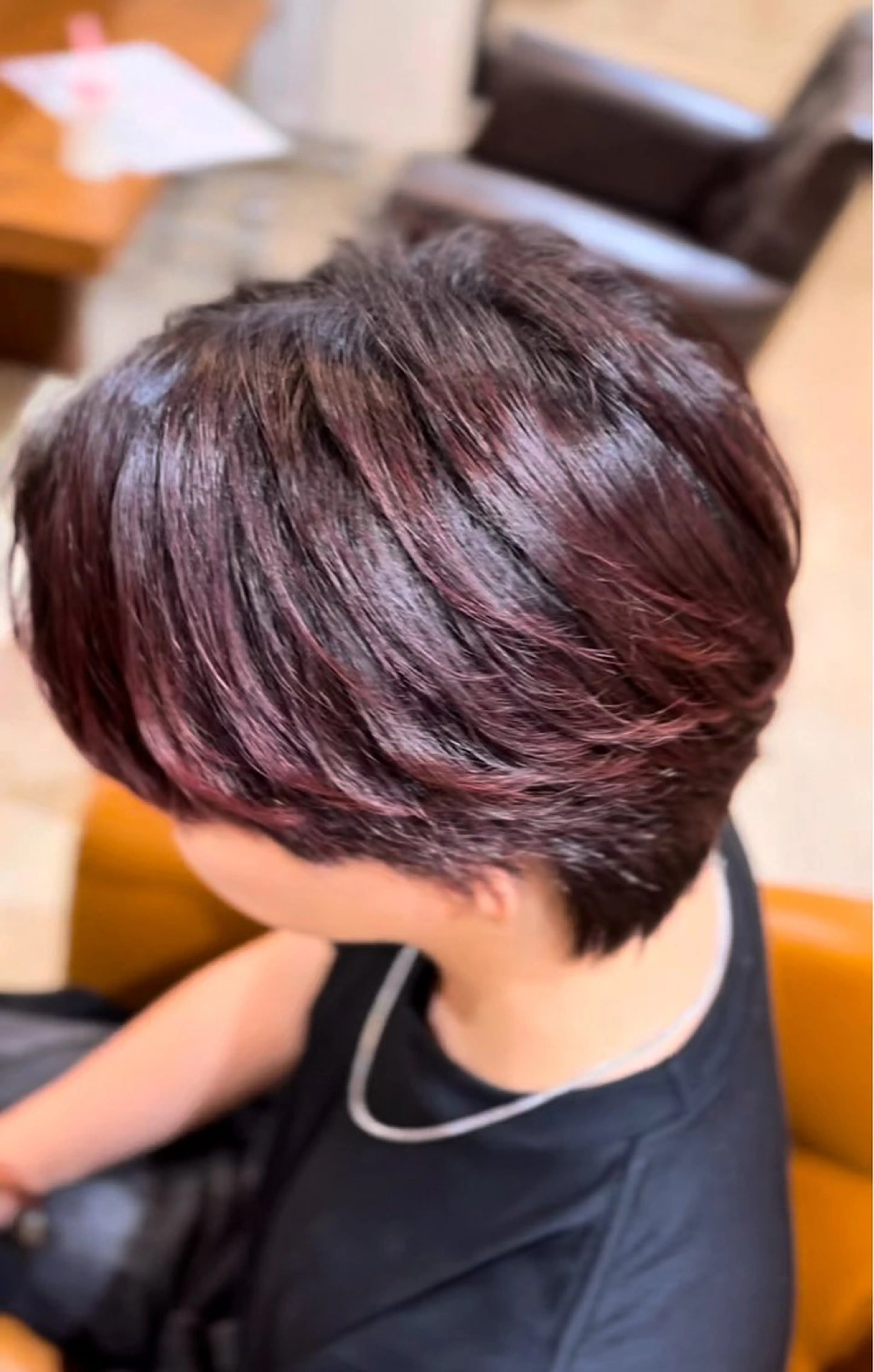 カラー メンズ ボルドーカラー なかじー/ カットモデル募集中のヘアスタイル