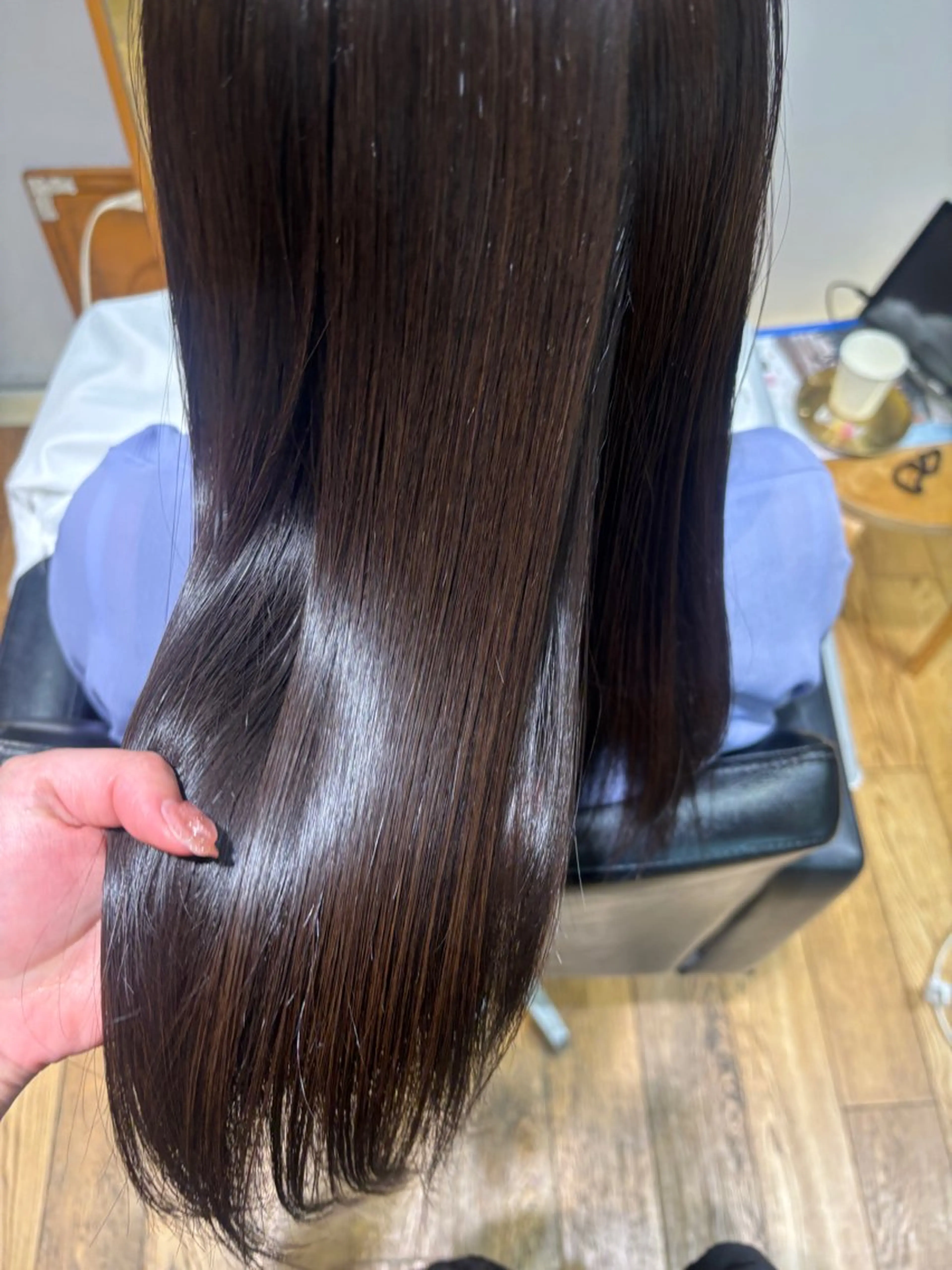 ロング パーマ 縮毛矯正 韓国風パーマ/ オリーブ🇰🇷あゆのヘアスタイル