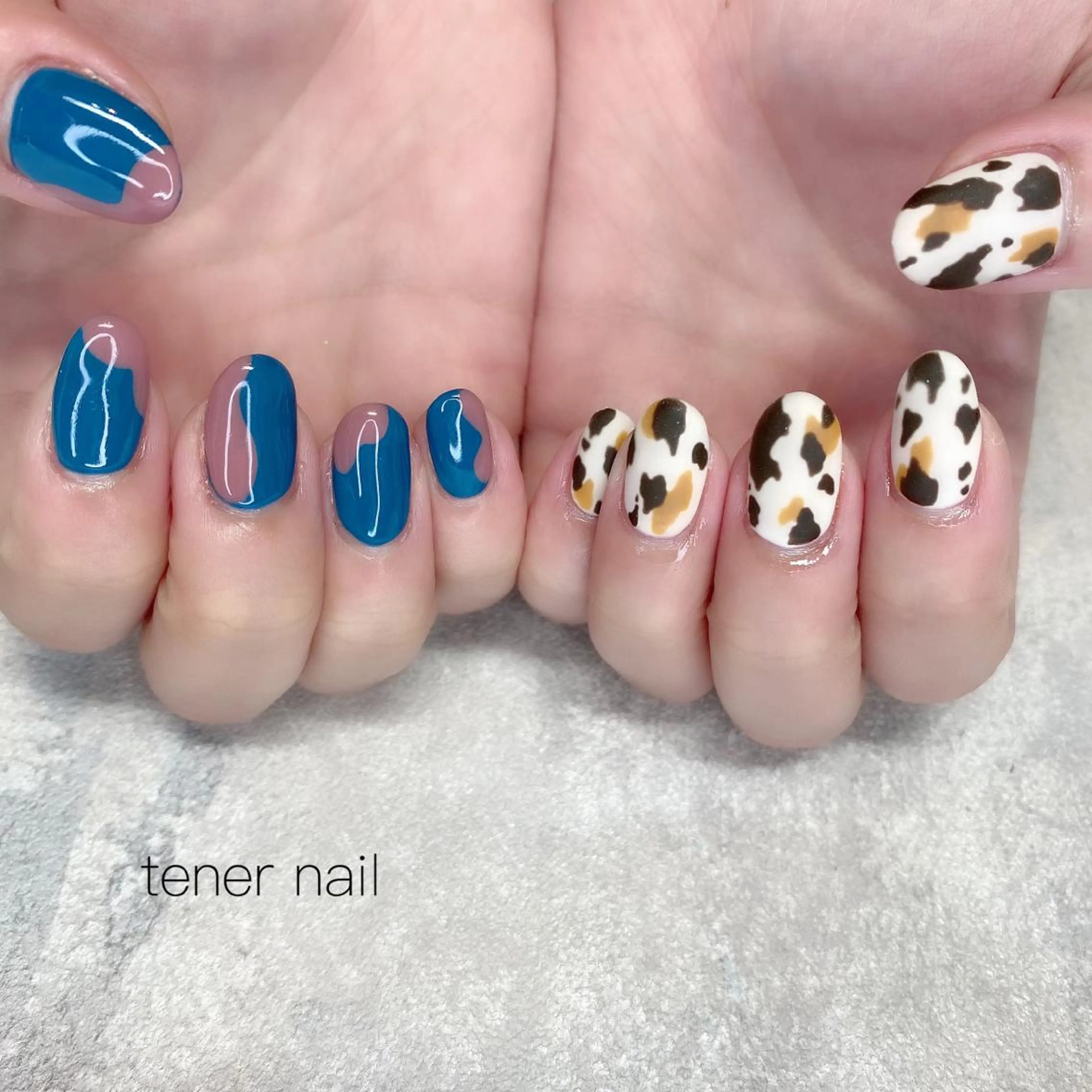 ネイル ブルー テネルネイル tener nailのネイルデザイン