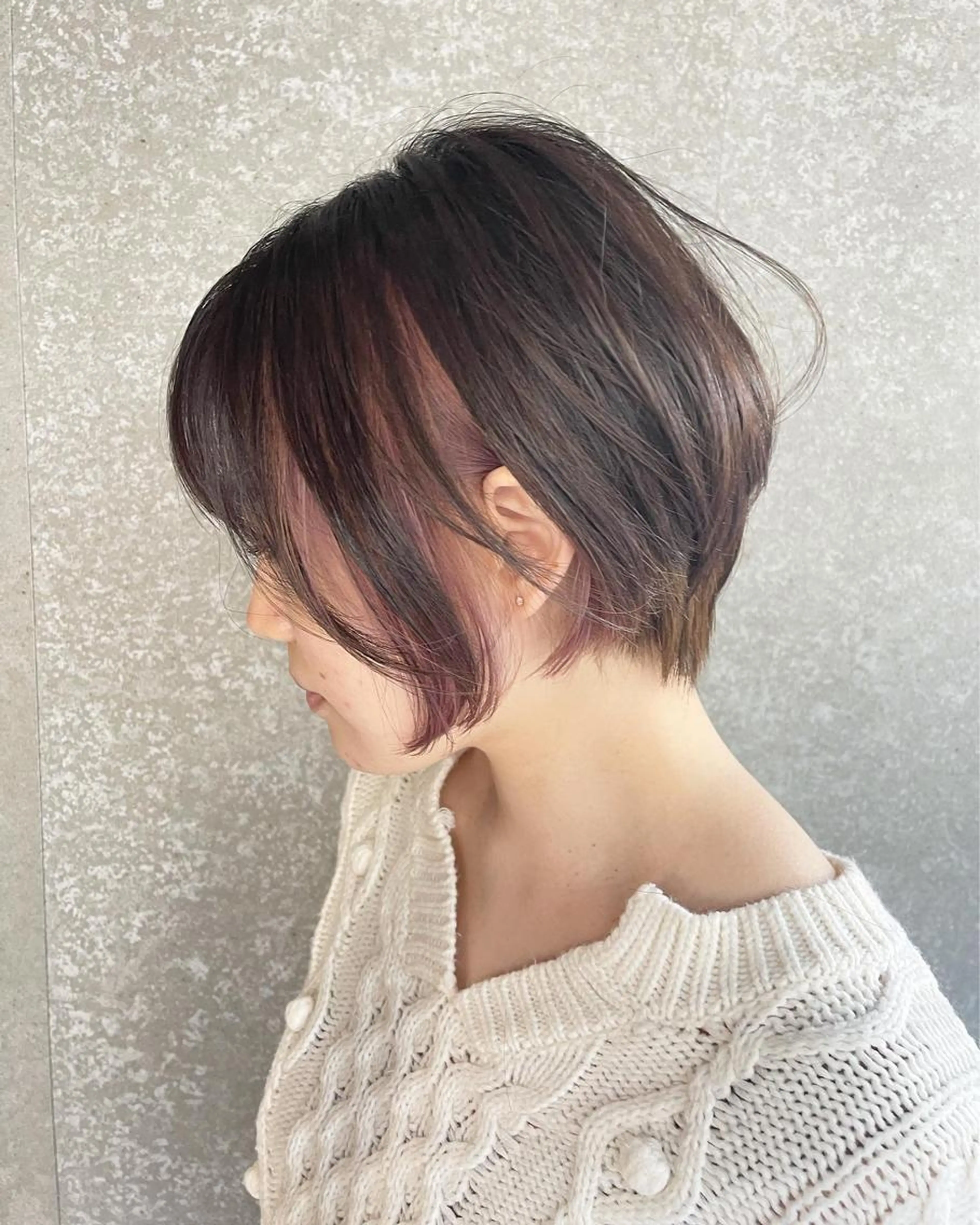 イヤリングカラー＋前処理トリートメント【イヤリング部分の1ブリーチ込み】💇‍♀️の写真