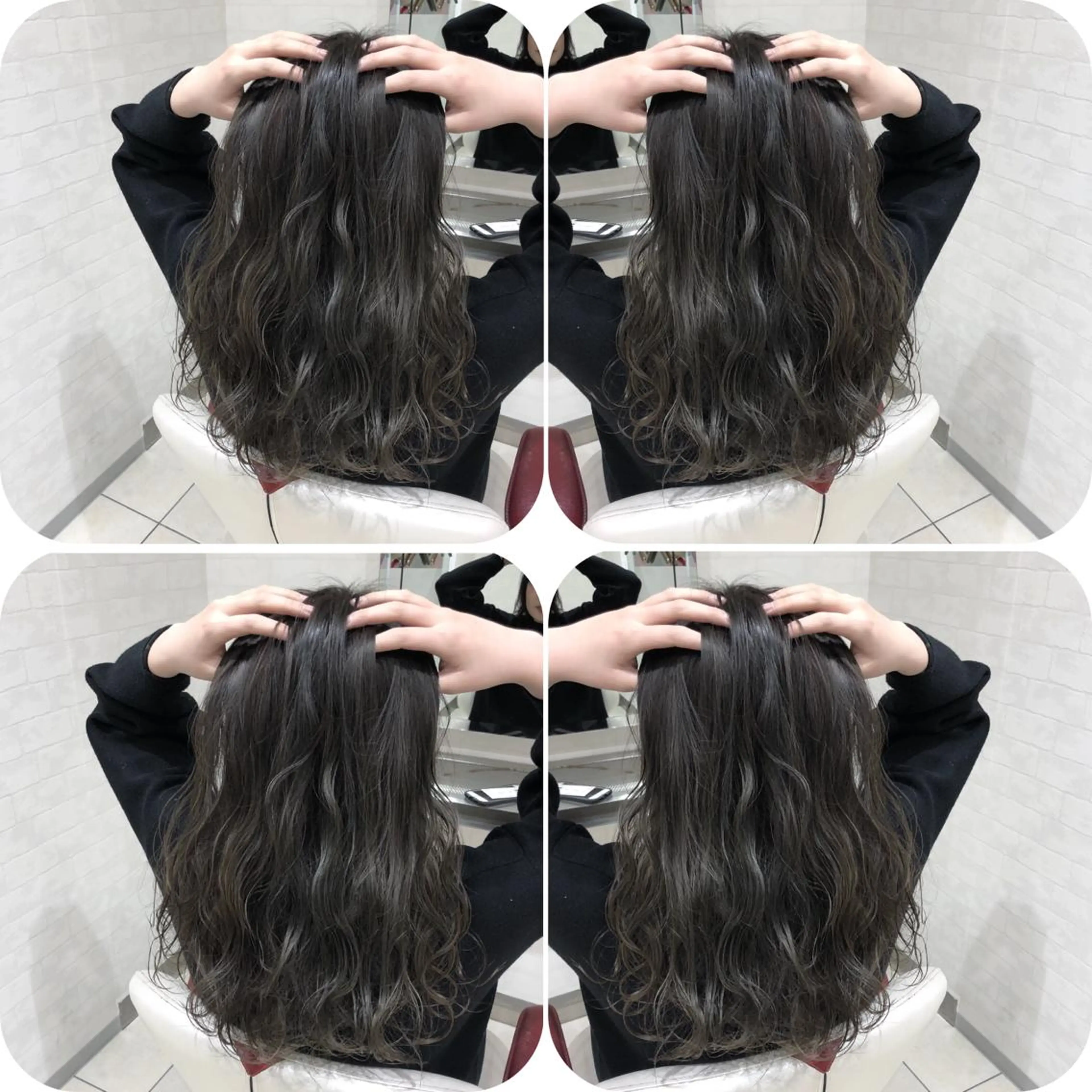 セミロング カラー 畑山 紗耶佳のヘアスタイル