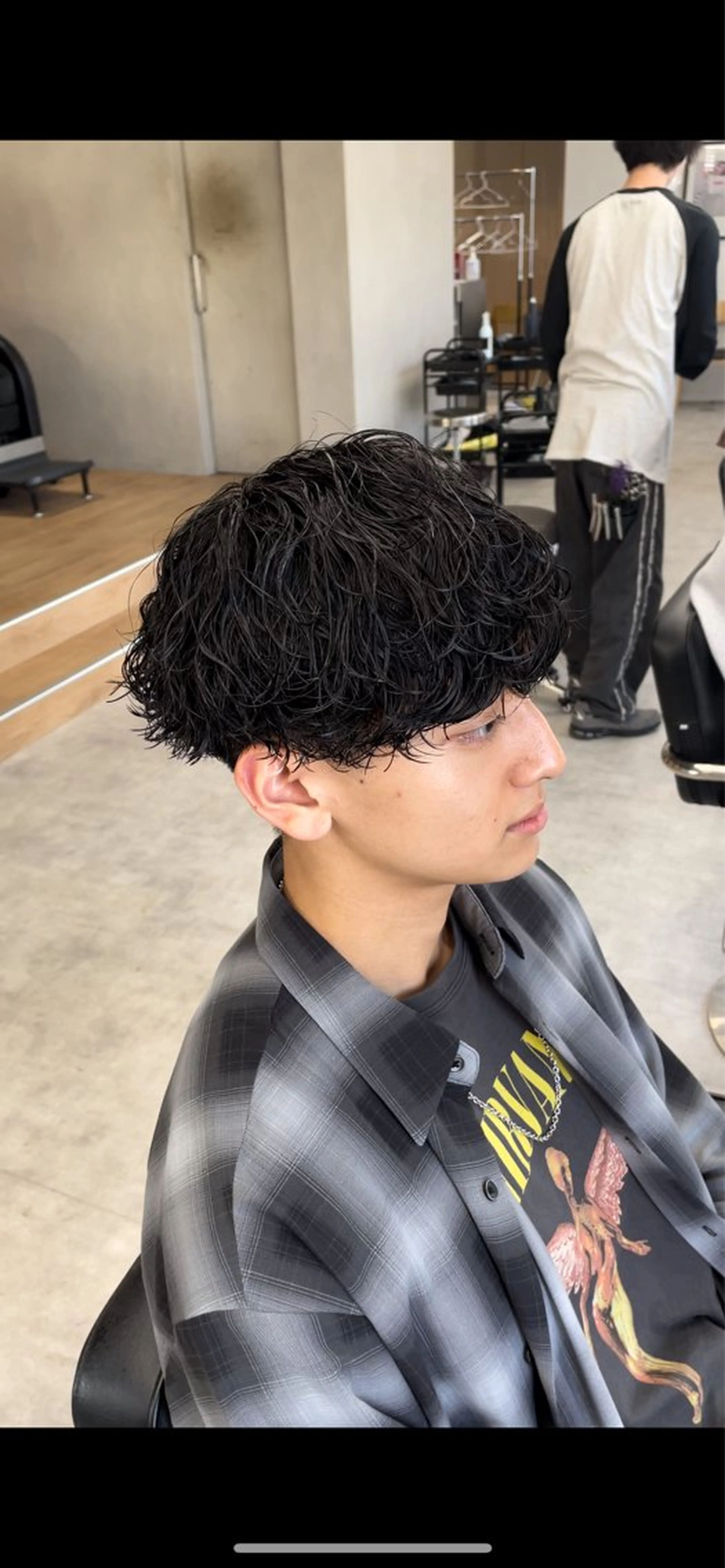 ショート パーマ メンズ カット パーマ メンズパーマ/新潟/ 万代／田崎亮🌟のヘアスタイル