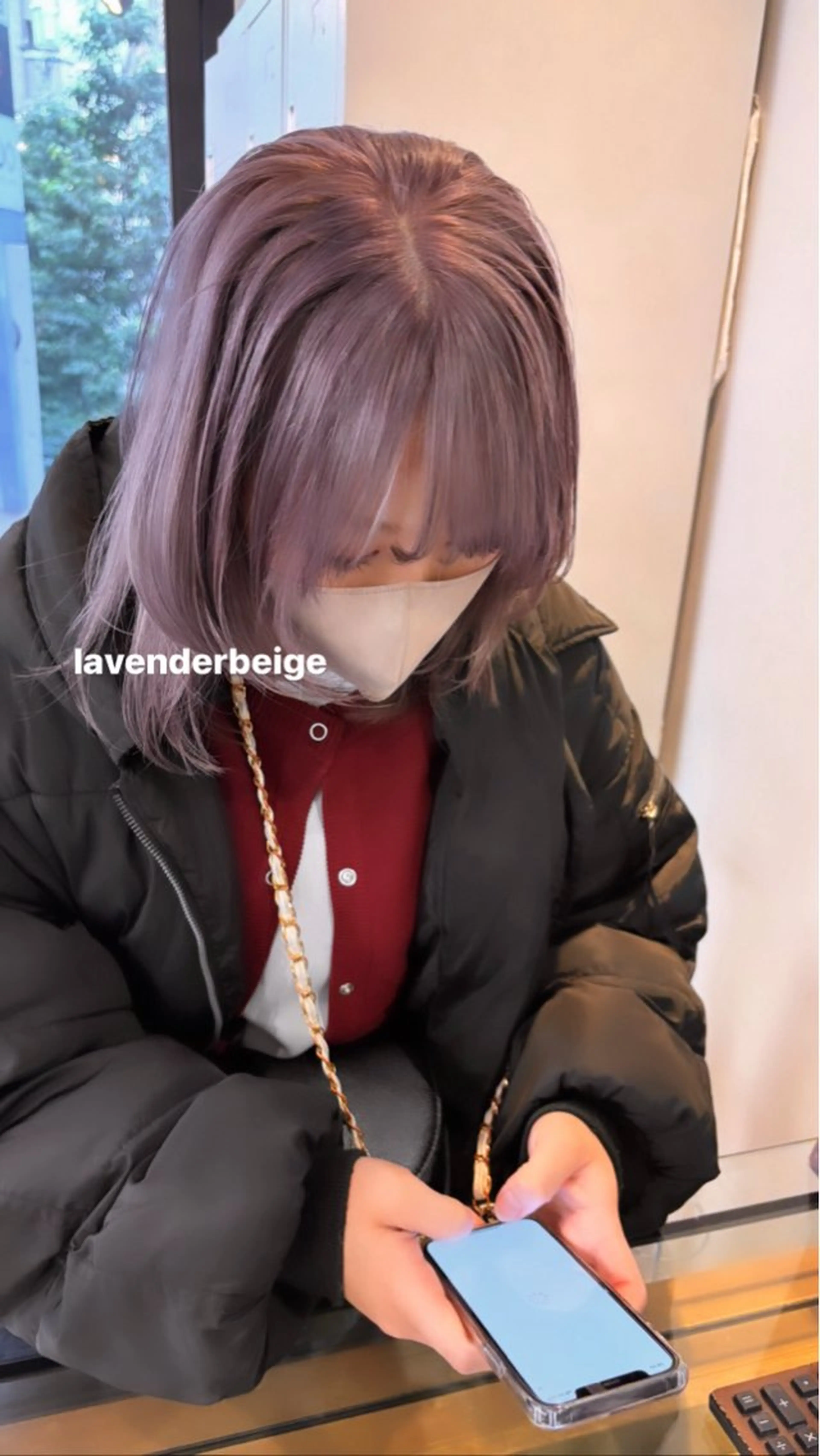 ミディアム カラー leben serikaのヘアスタイル