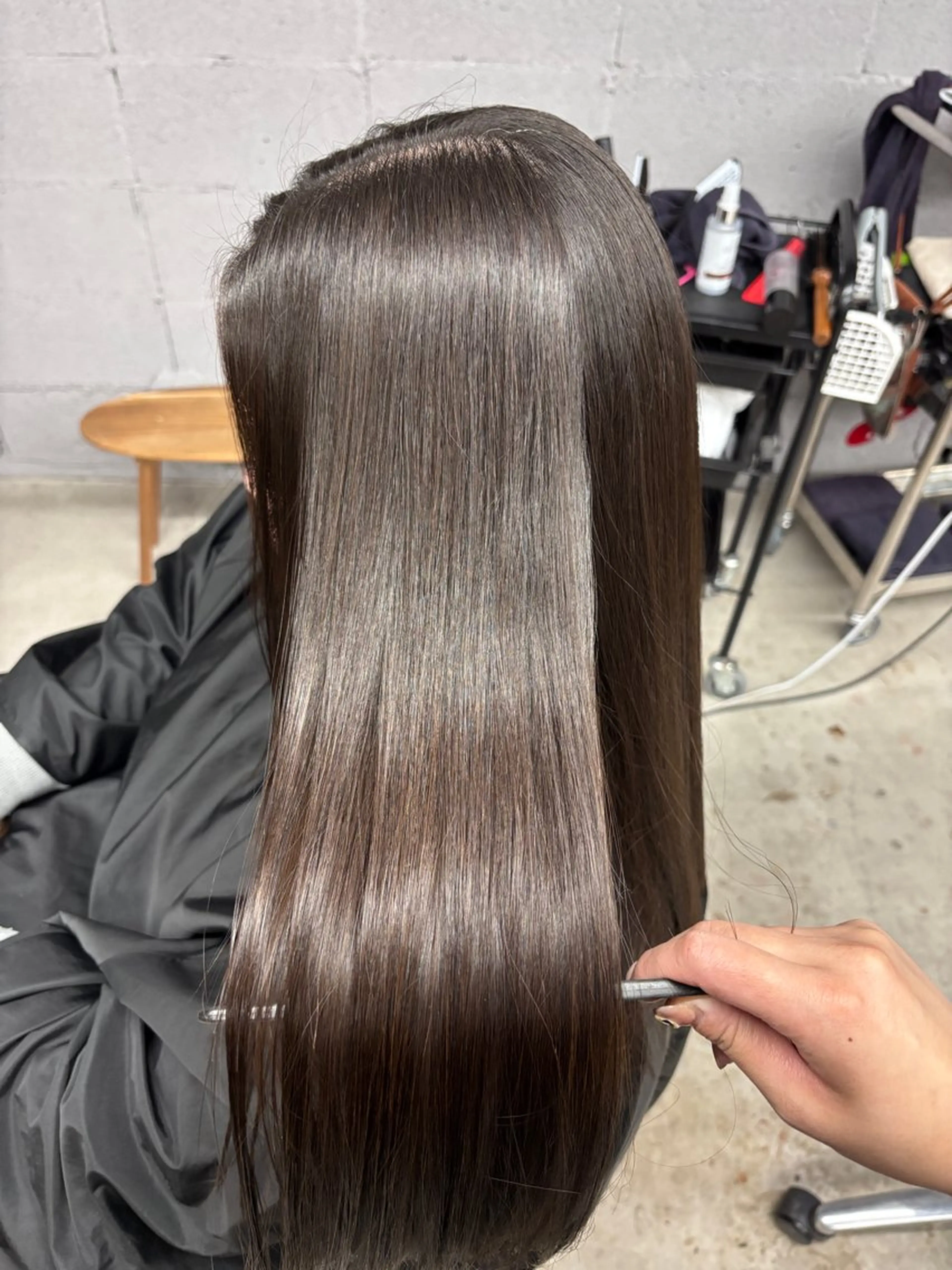 ロング 縮毛矯正 透明感ｶﾗｰ🫧 Rico💗空き🈶のヘアスタイル