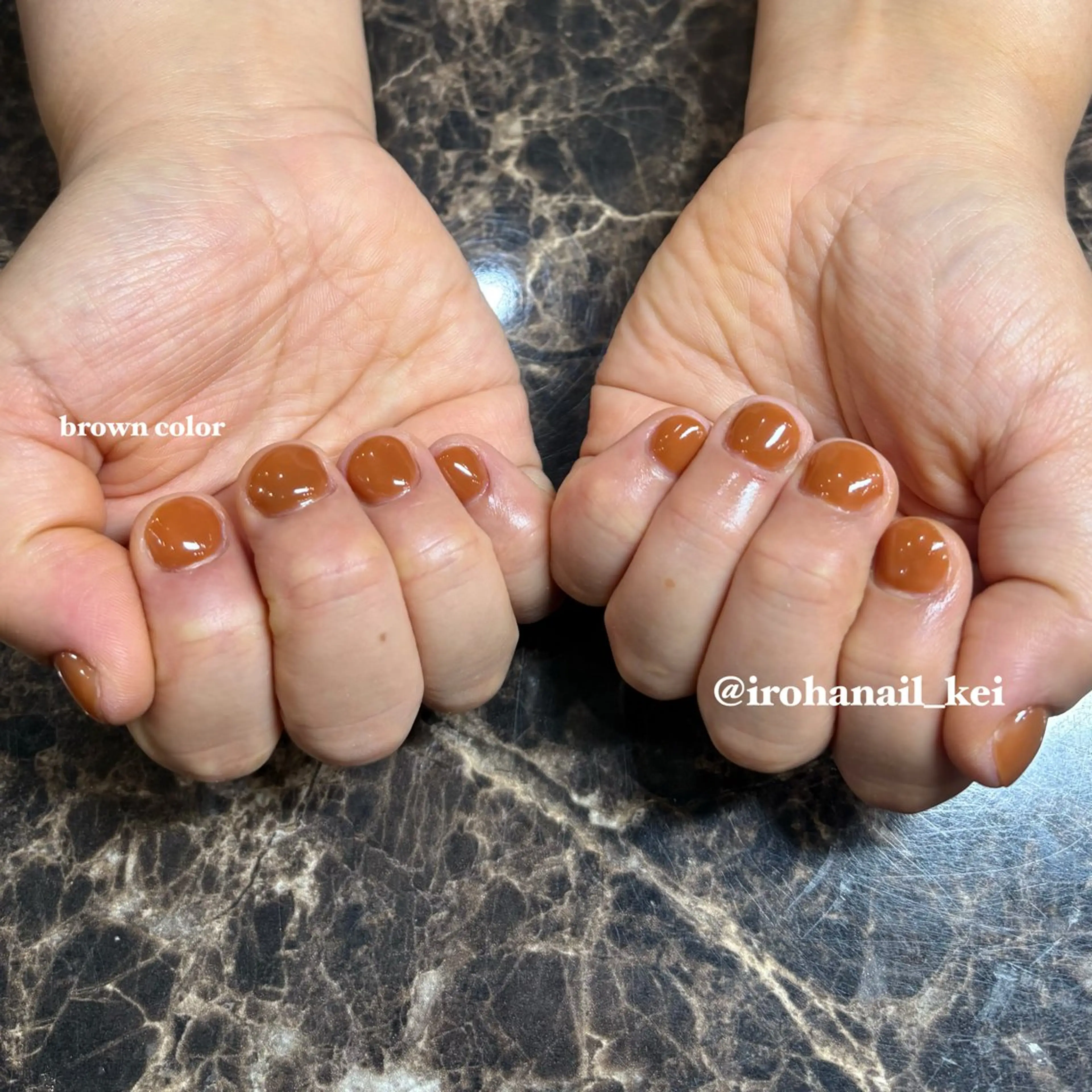 ネイル ブラウン IROHA NAIL_けい🐶のネイルデザイン