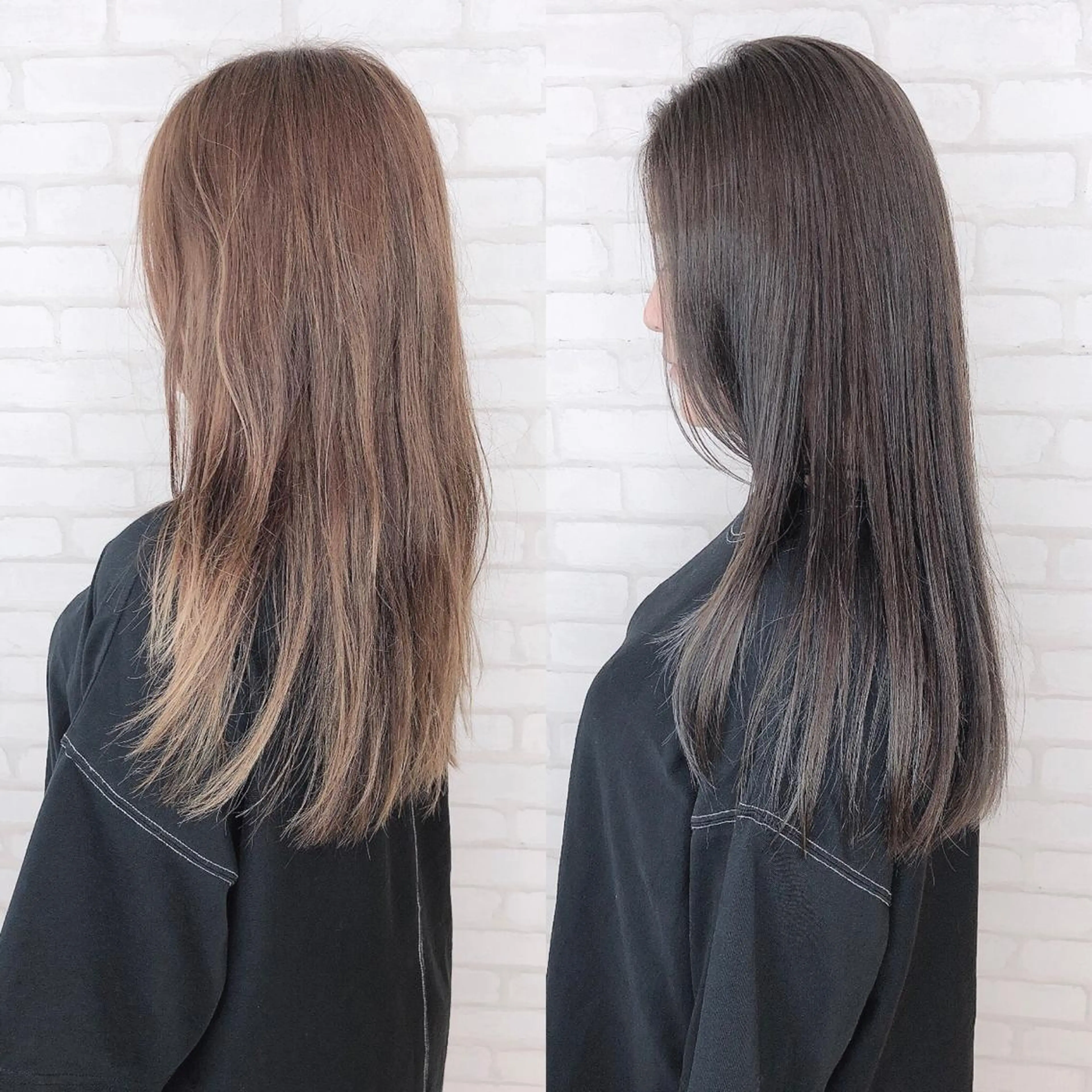 ロング カラー アビリタ 警固のヘアスタイル