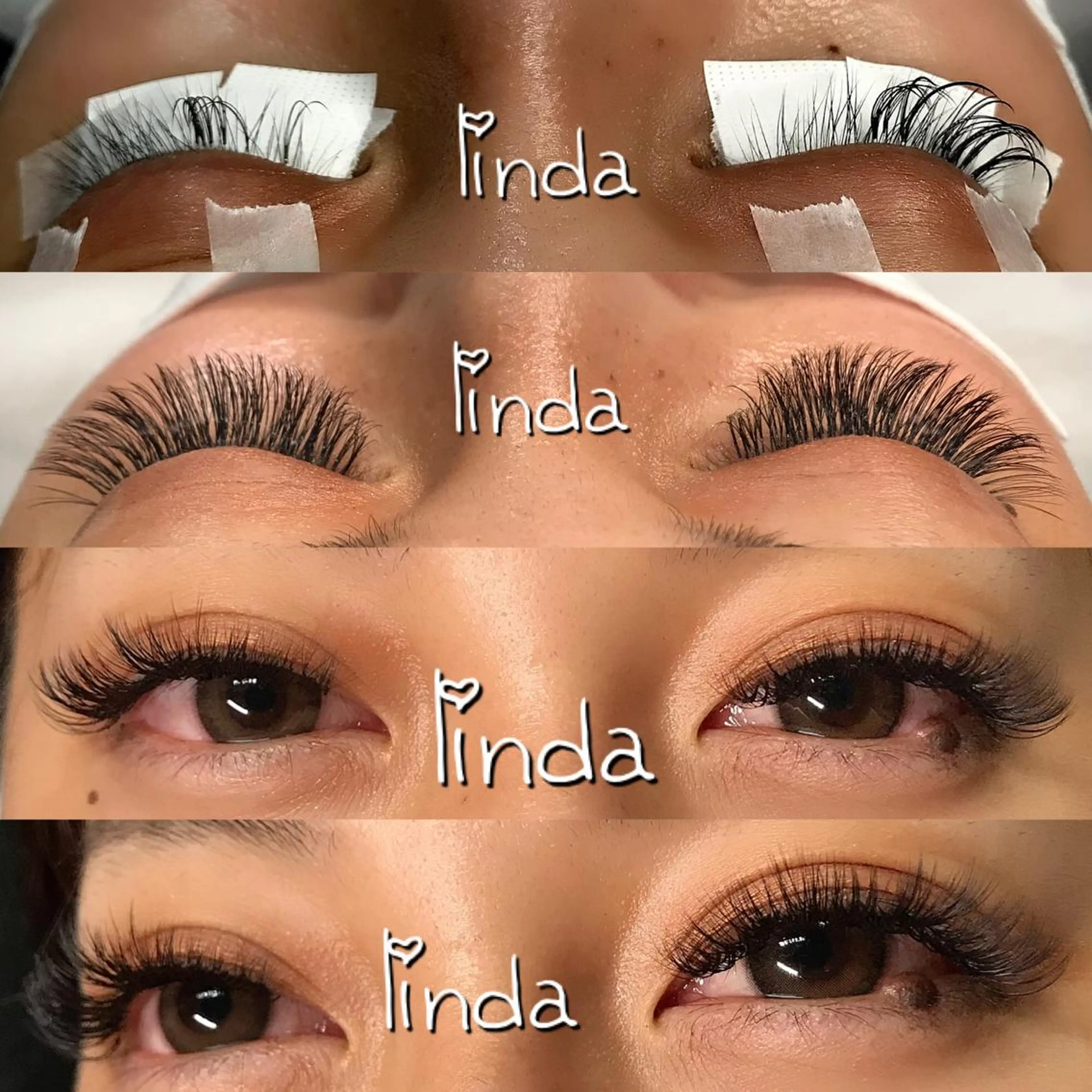 マツエク・マツパ 付け放題 ボリュームラッシュ linda lashesのマツエク・マツパデザイン