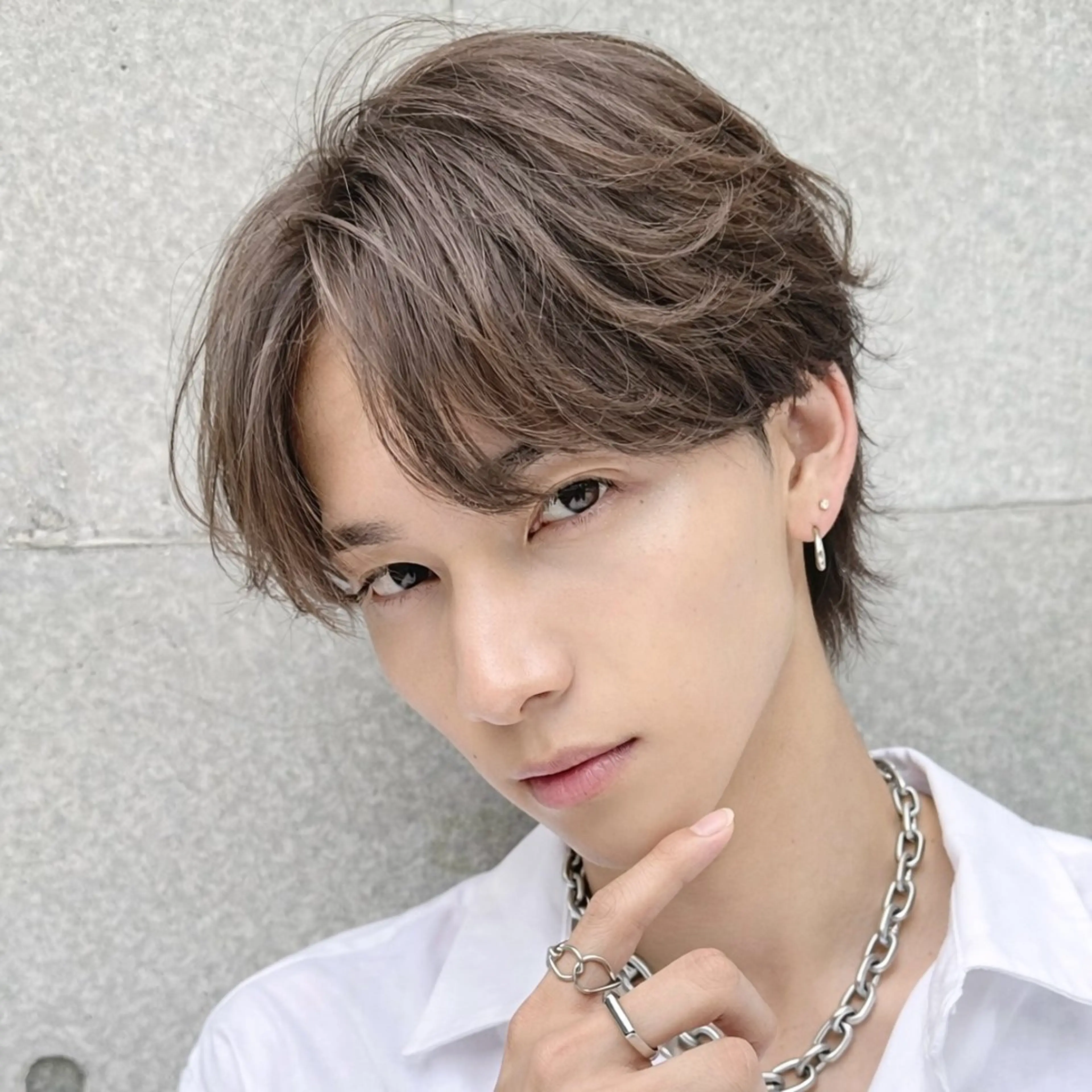 メンズ カット パーマ シャドウ/フェザー ニュアンスヘアメンズのヘアスタイル