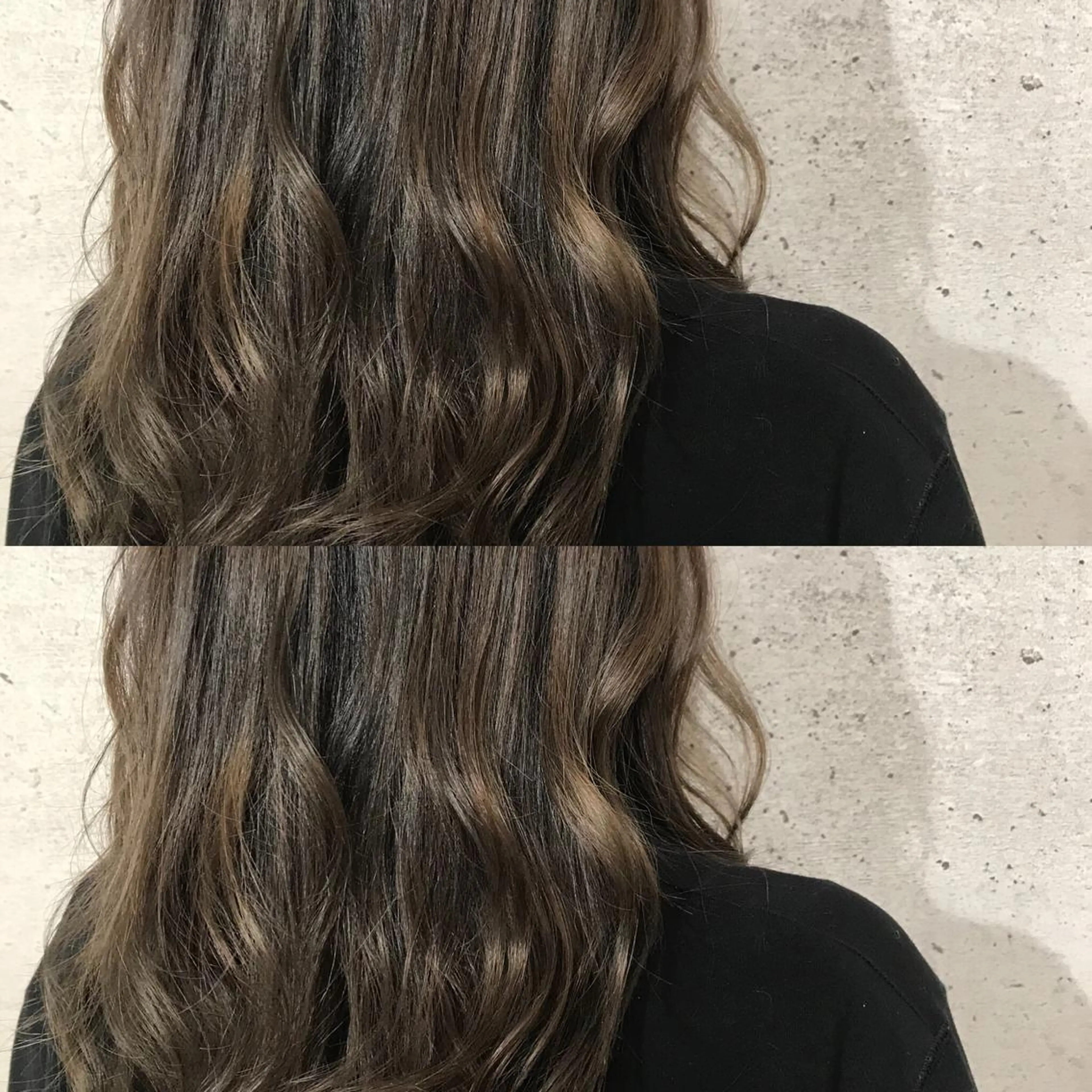 セミロング カラー 小栗 麻衣のヘアスタイル