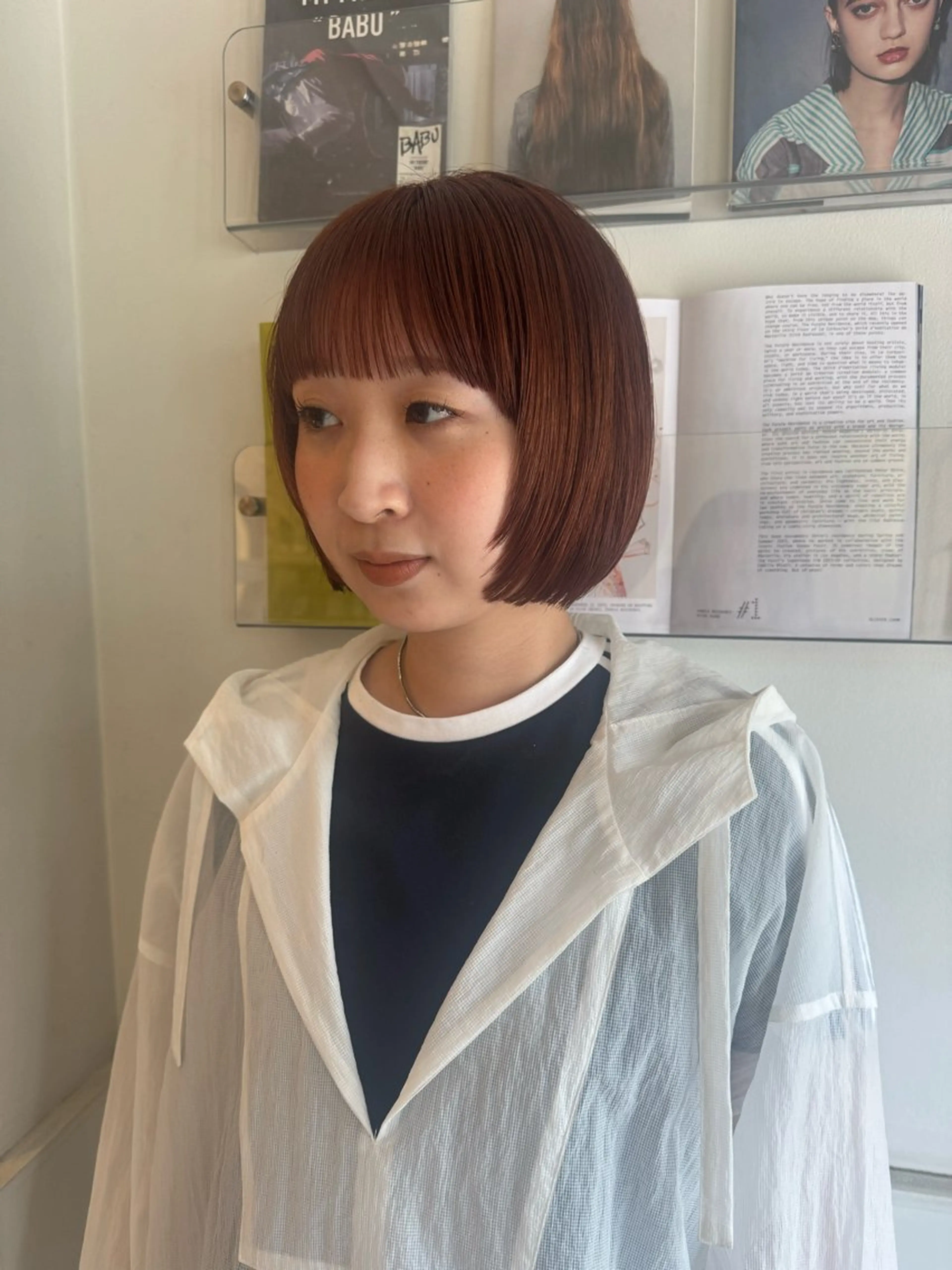 ショート カラー ベージュカラー オレンジ オレンジベージュ カット ヘアカラー 今泉/kai🐇ボブ 似合わせカットのヘアスタイル