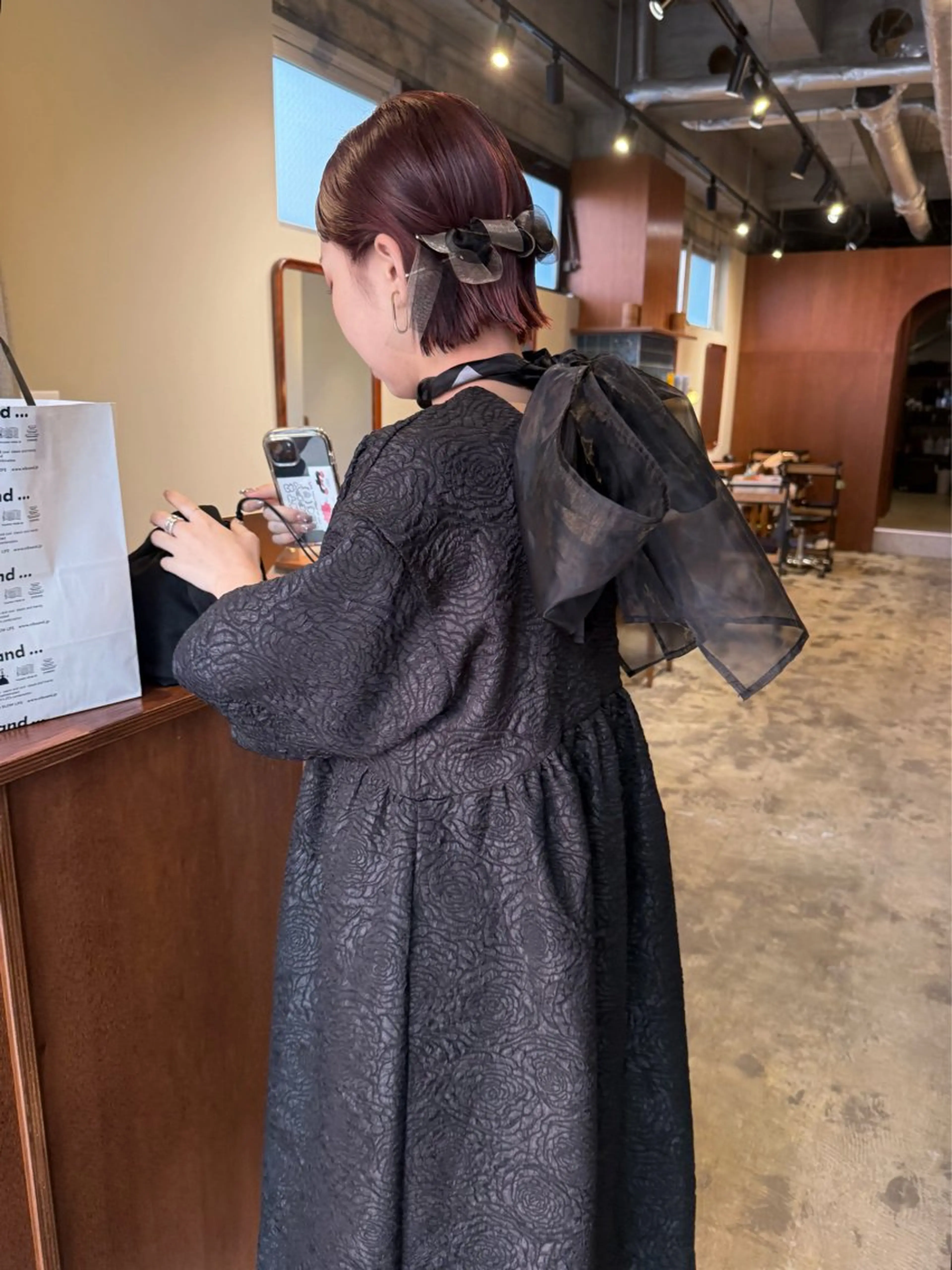 ヘアアレンジ ボブ ヘアセット ショート/パーマ /muku サリのヘアスタイル