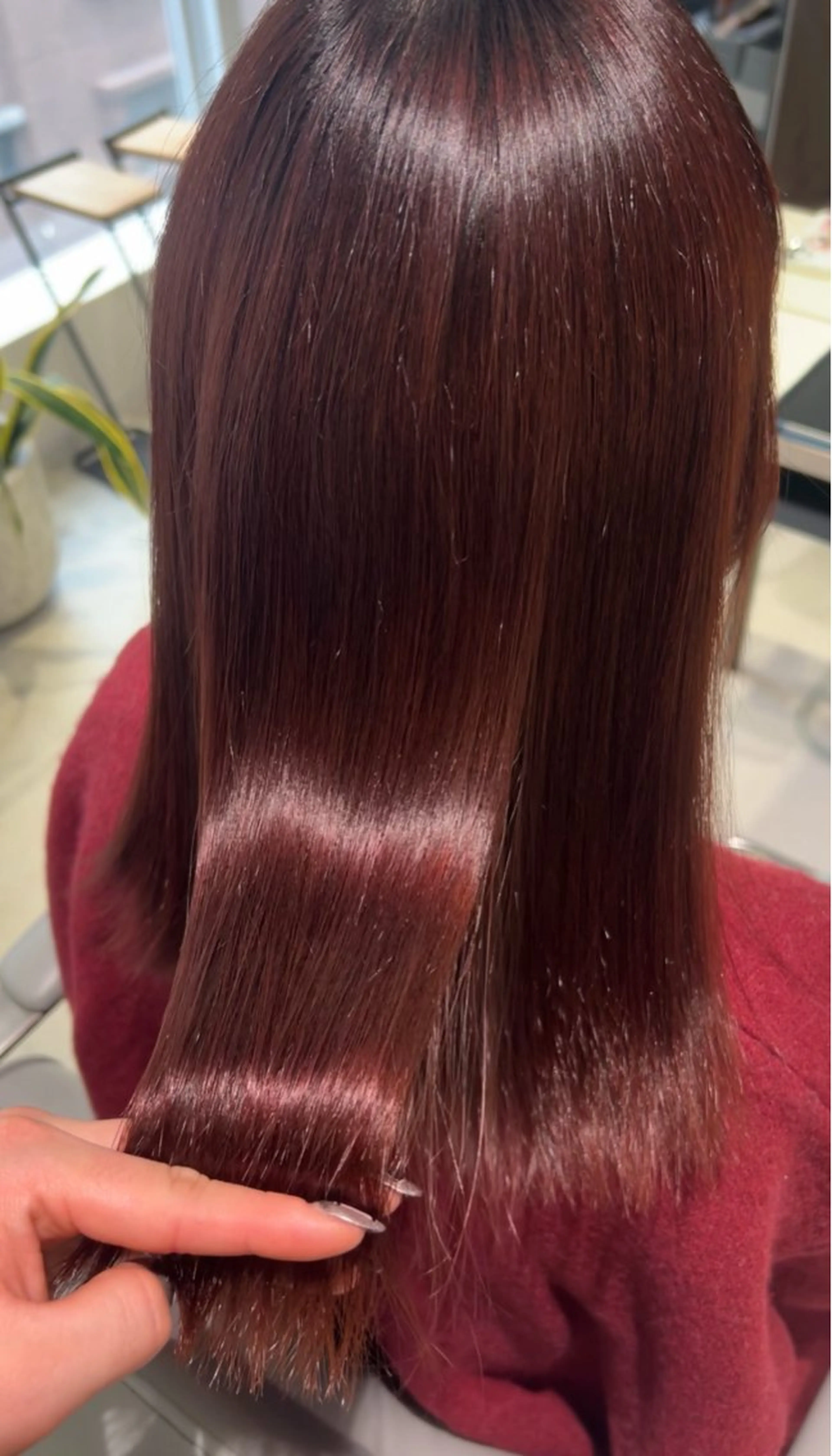 セミロング 縮毛矯正 カット ヘアカラー 縮毛矯正 トリートメント SONOKO 【yoki.】のヘアスタイル