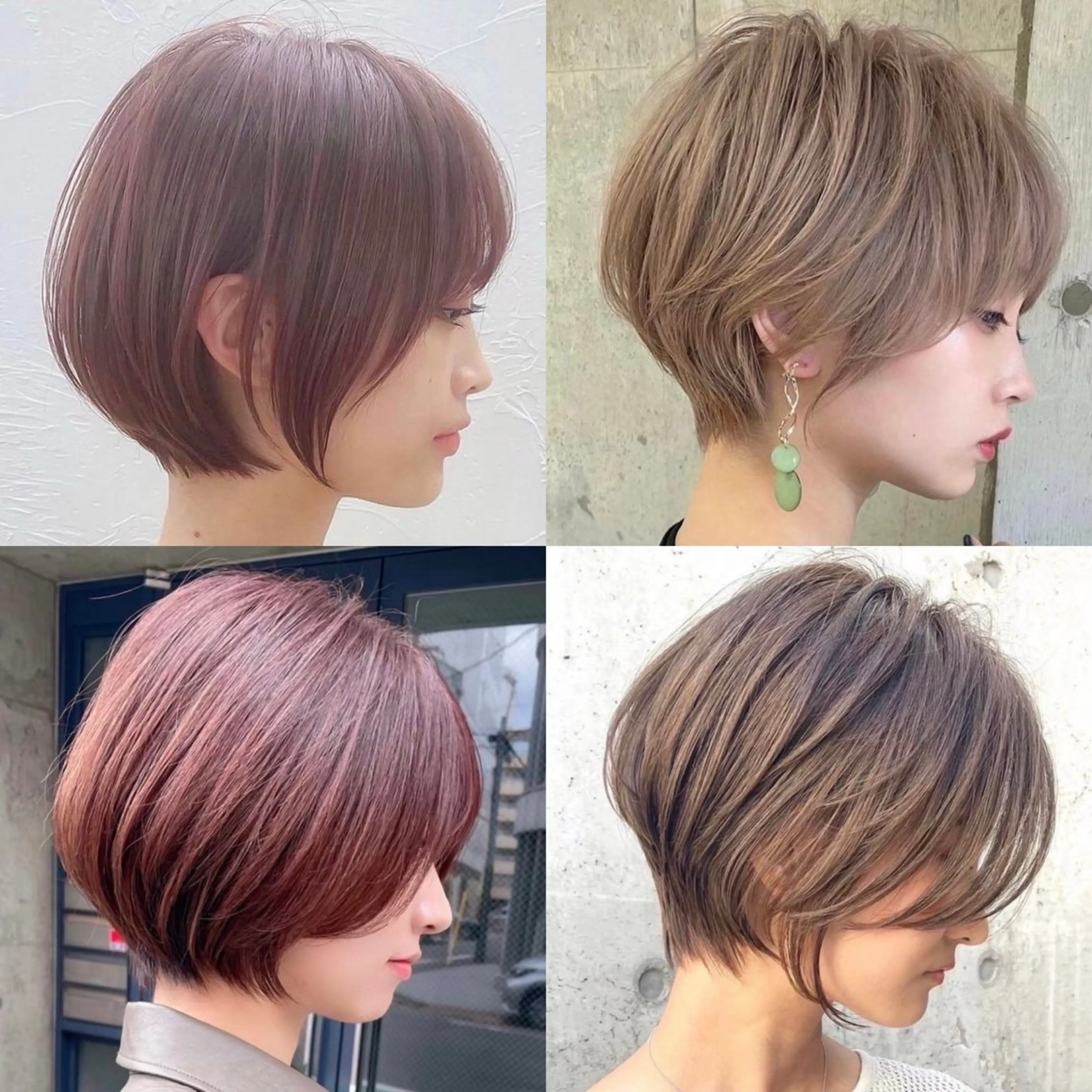 ショート レイヤー/髪質改善 /透け感カラー/艶髪のヘアスタイル