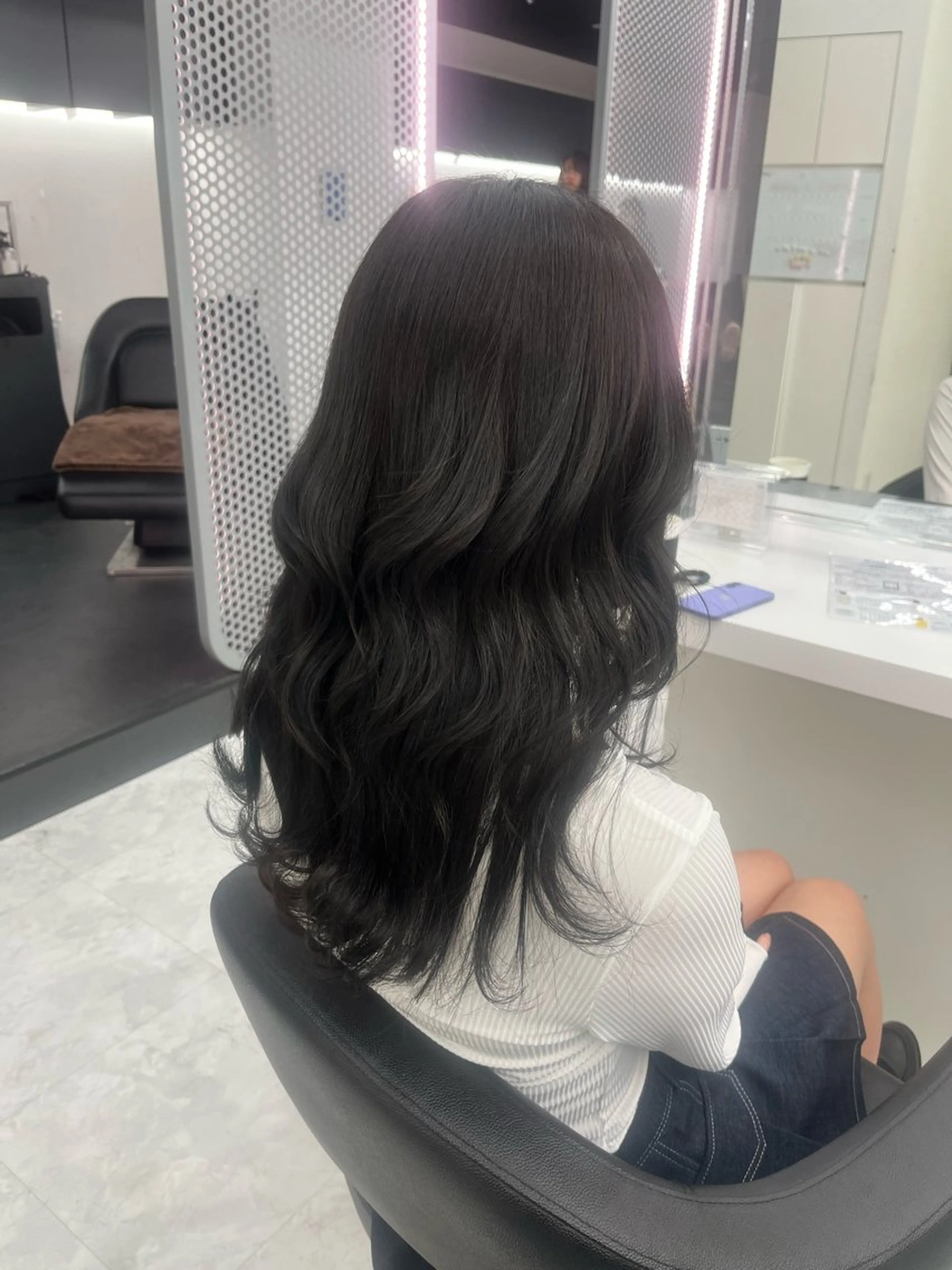 ロング カラー 黒髪 ラベンダーカラー ヘアカラー 💖トレンド春夏 カラー💖FUTAのヘアスタイル