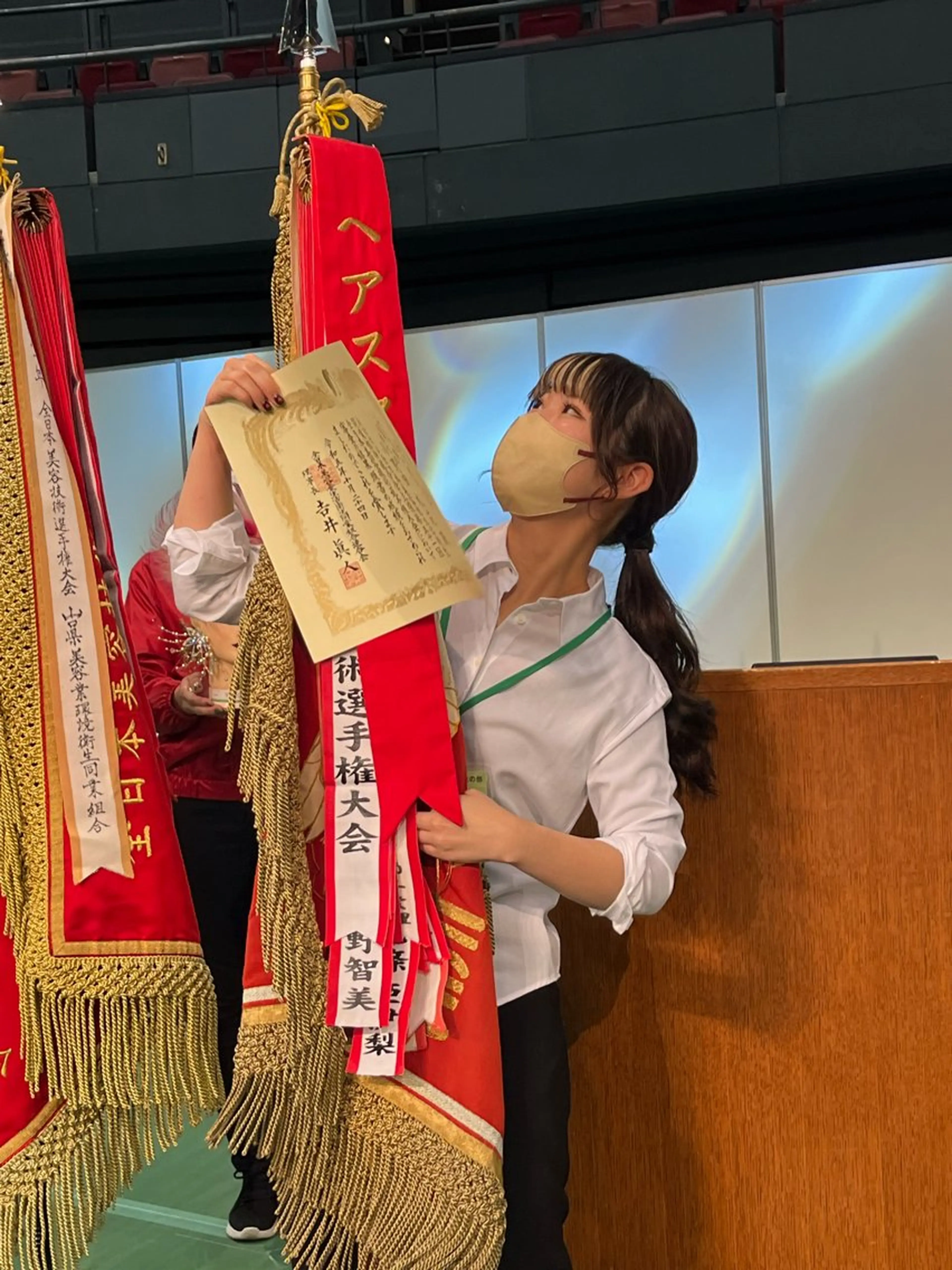 セミロング メンズ 全国1位🥇世界5位 小野田　礼花のヘアスタイル