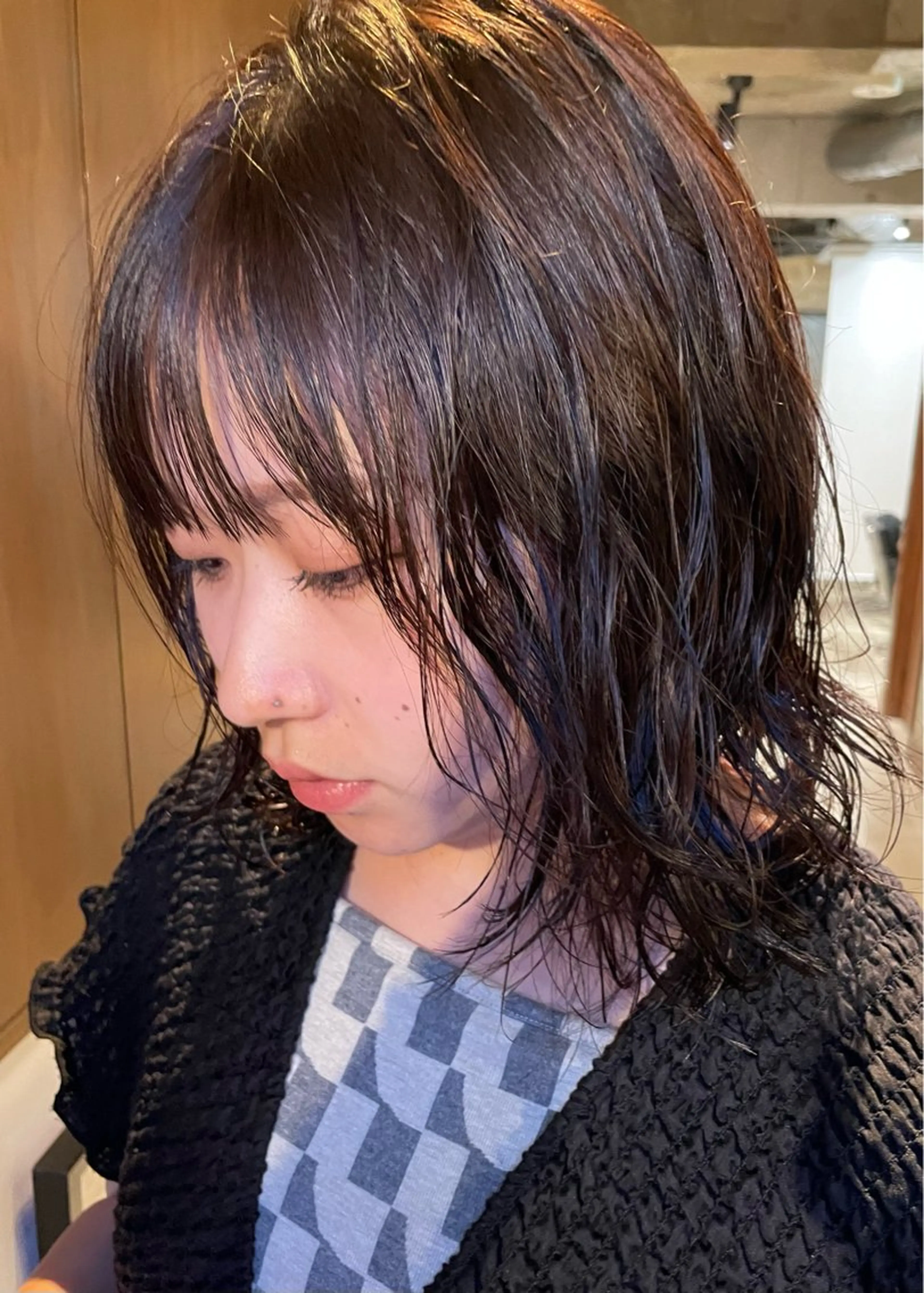ミディアム パーマ ミディアムパーマ ボブ ウルフカット スパイラルパーマ 【お洒落パーマ】 Elme　肥塚康汰郎のヘアスタイル