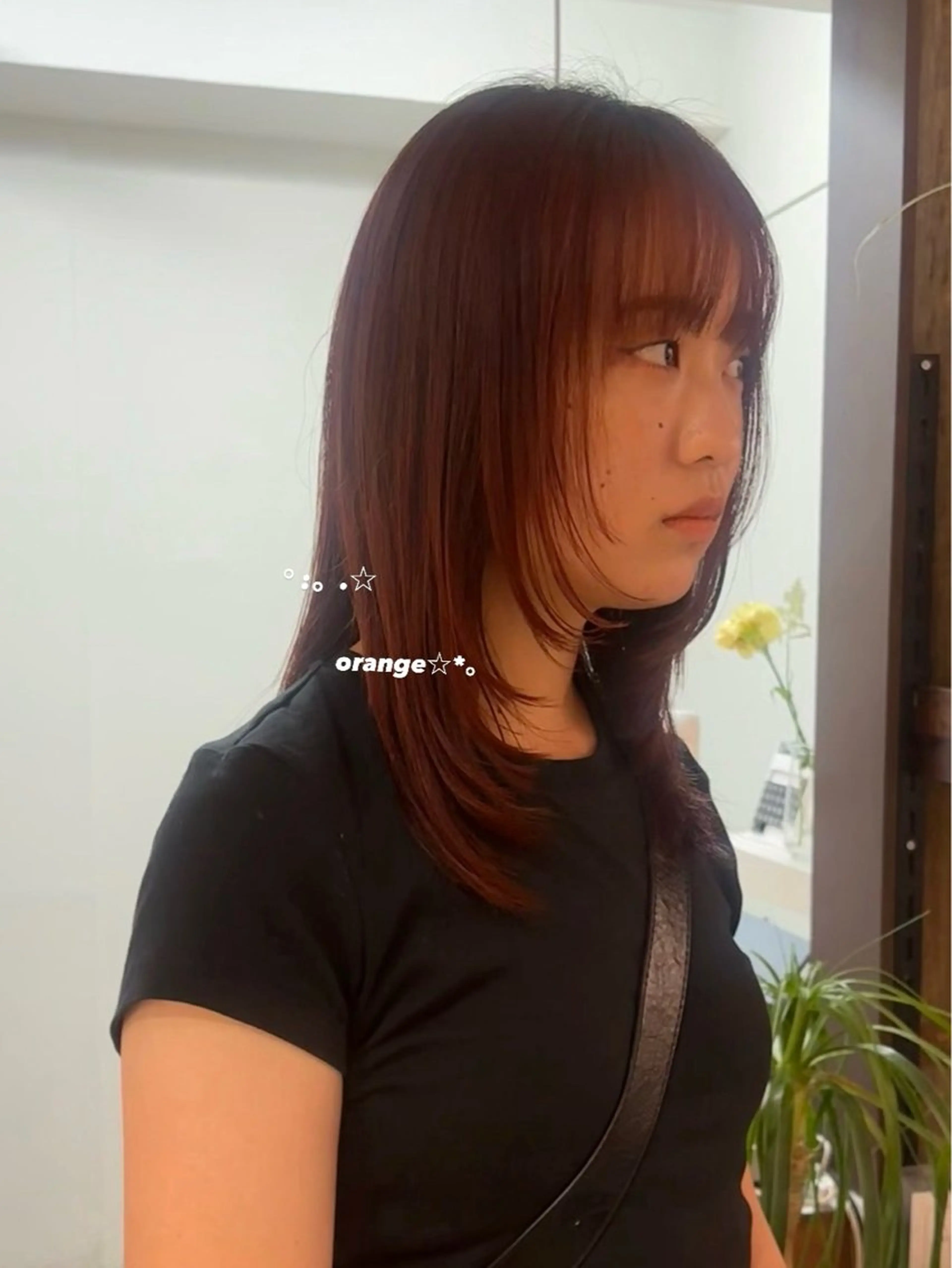 セミロング カラー ヘアカラー トリートメント 暖色カラー/レイヤー 🌙 オノユリカのヘアスタイル