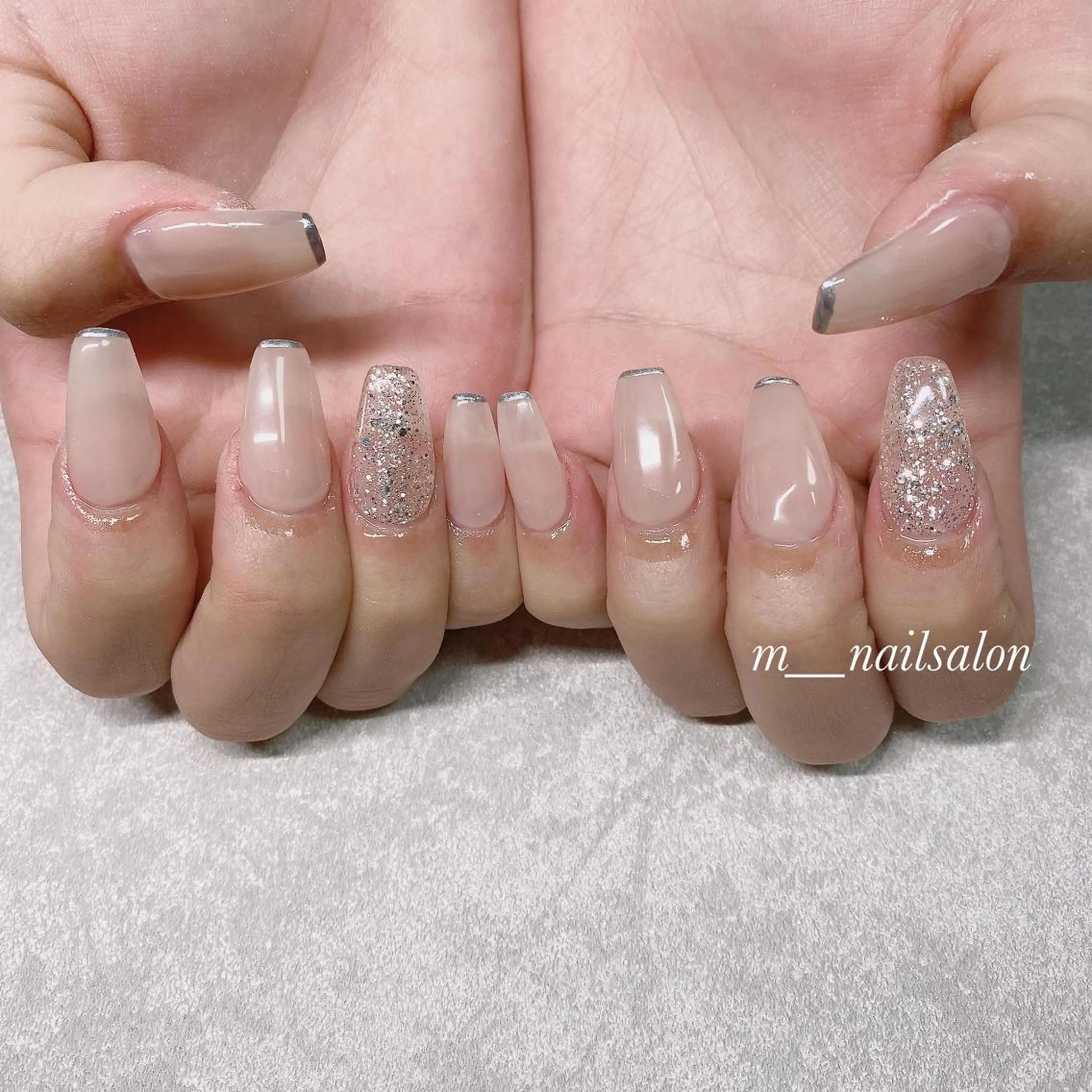 ネイル フラッシュネイル フレンチネイル ジェルネイル 韓国ネイル マグネットネイル merci nail所属・merci nailのネイルデザイン