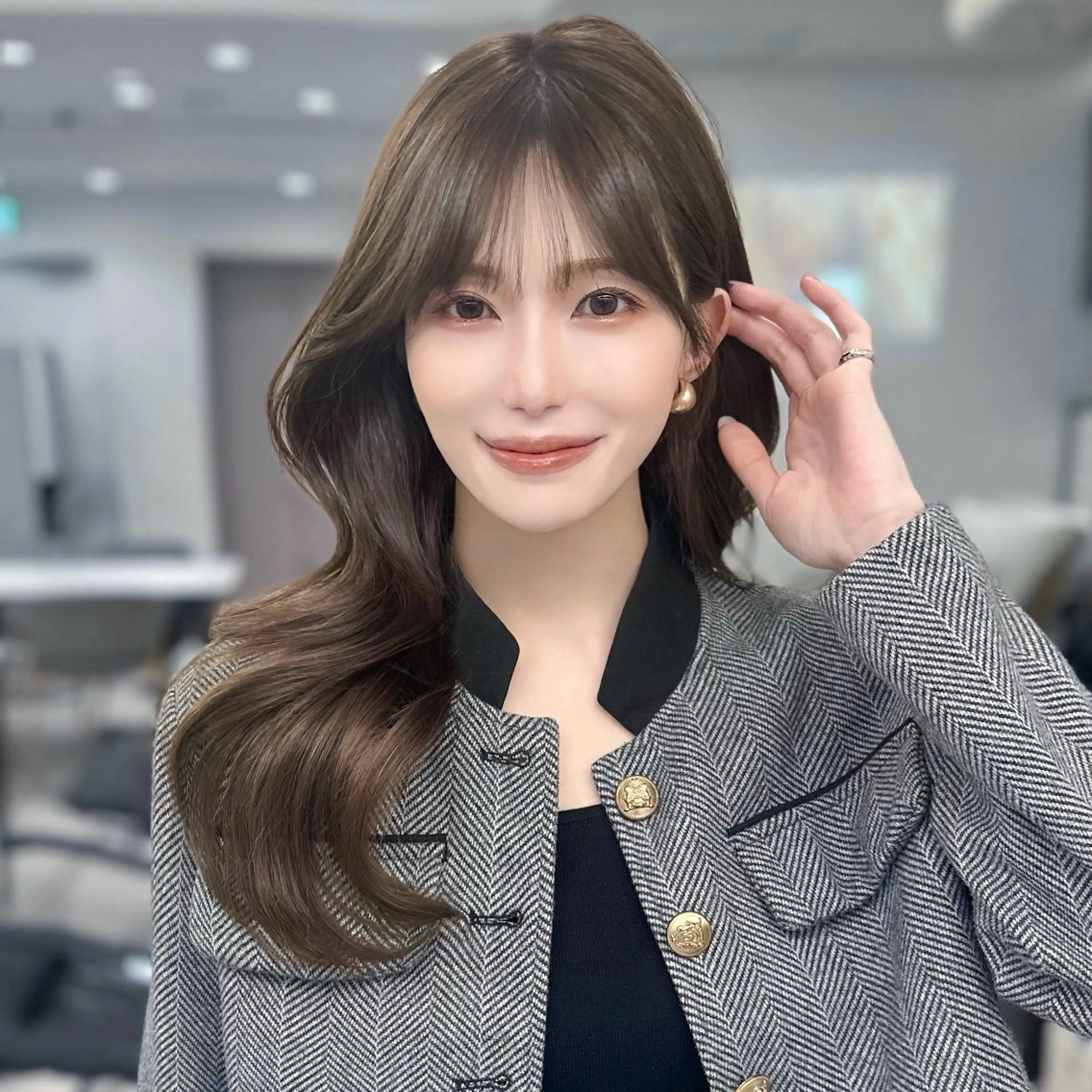 ロング 韓国ヘア🇰🇷／ 艶カラー鈴木萌愛🩶のヘアスタイル