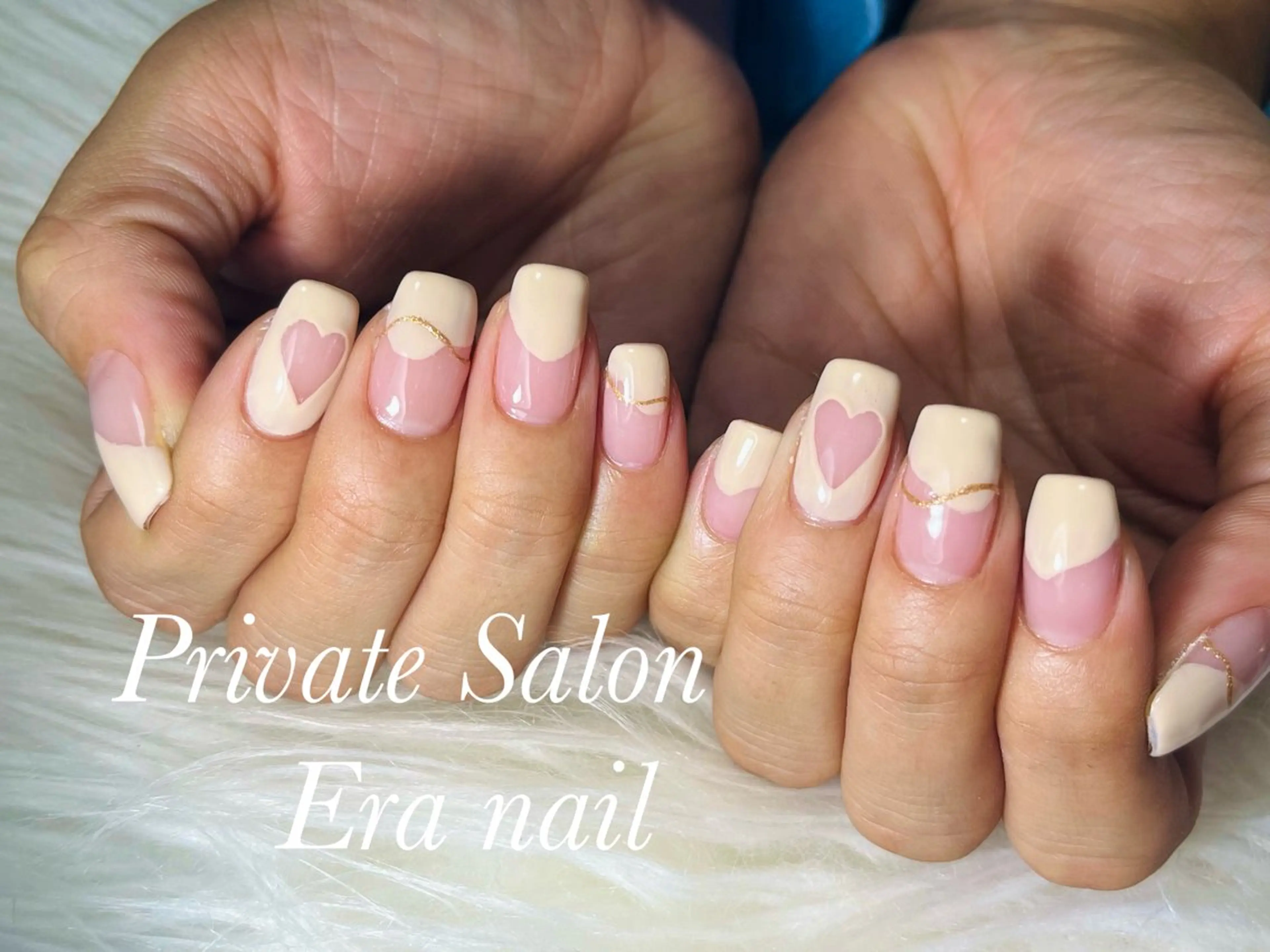 ネイル ハート 持ち込み Era nailのネイルデザイン