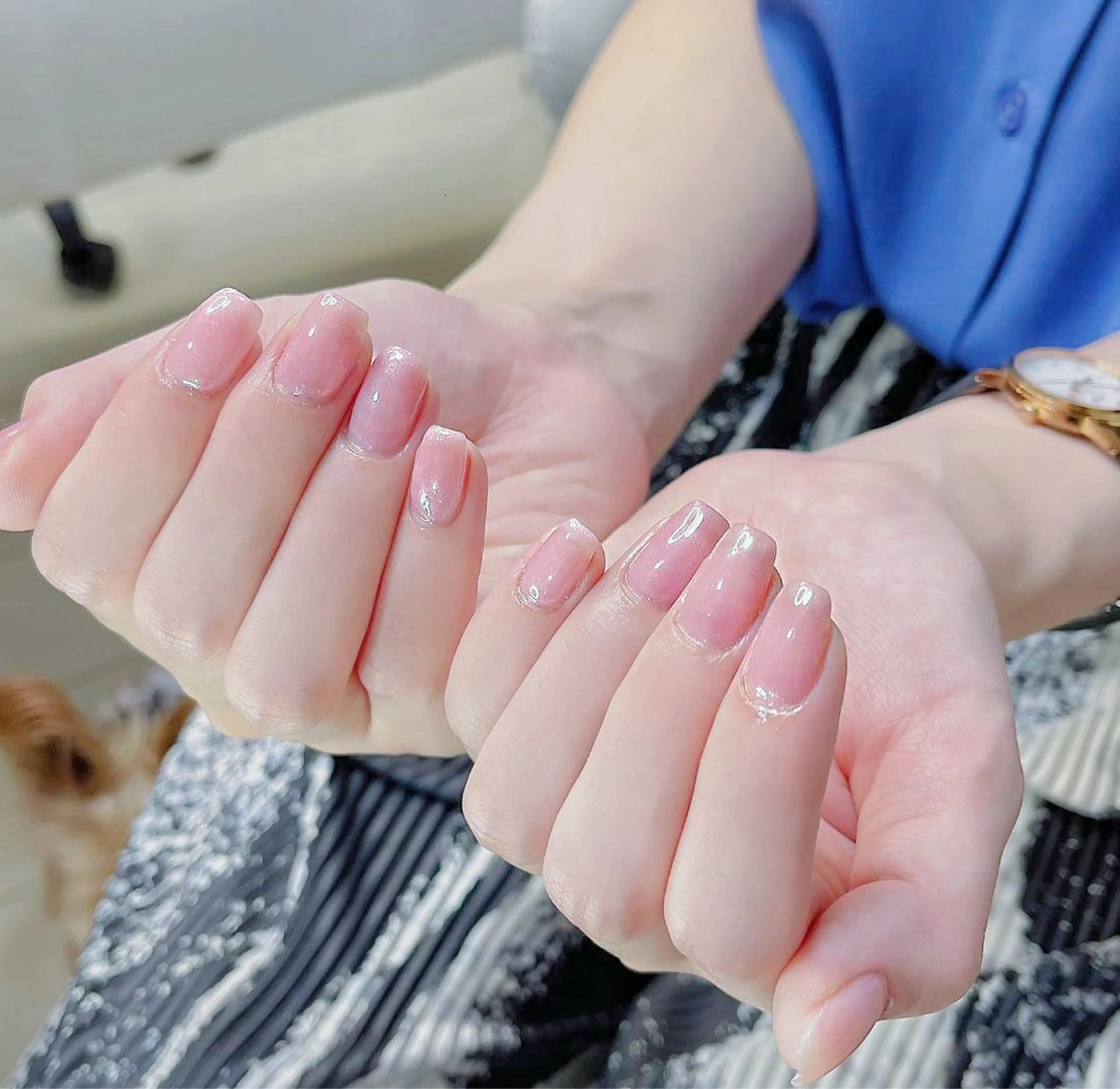 ミディアム めぐみのネイルサロン スタッフ練習のネイルデザイン