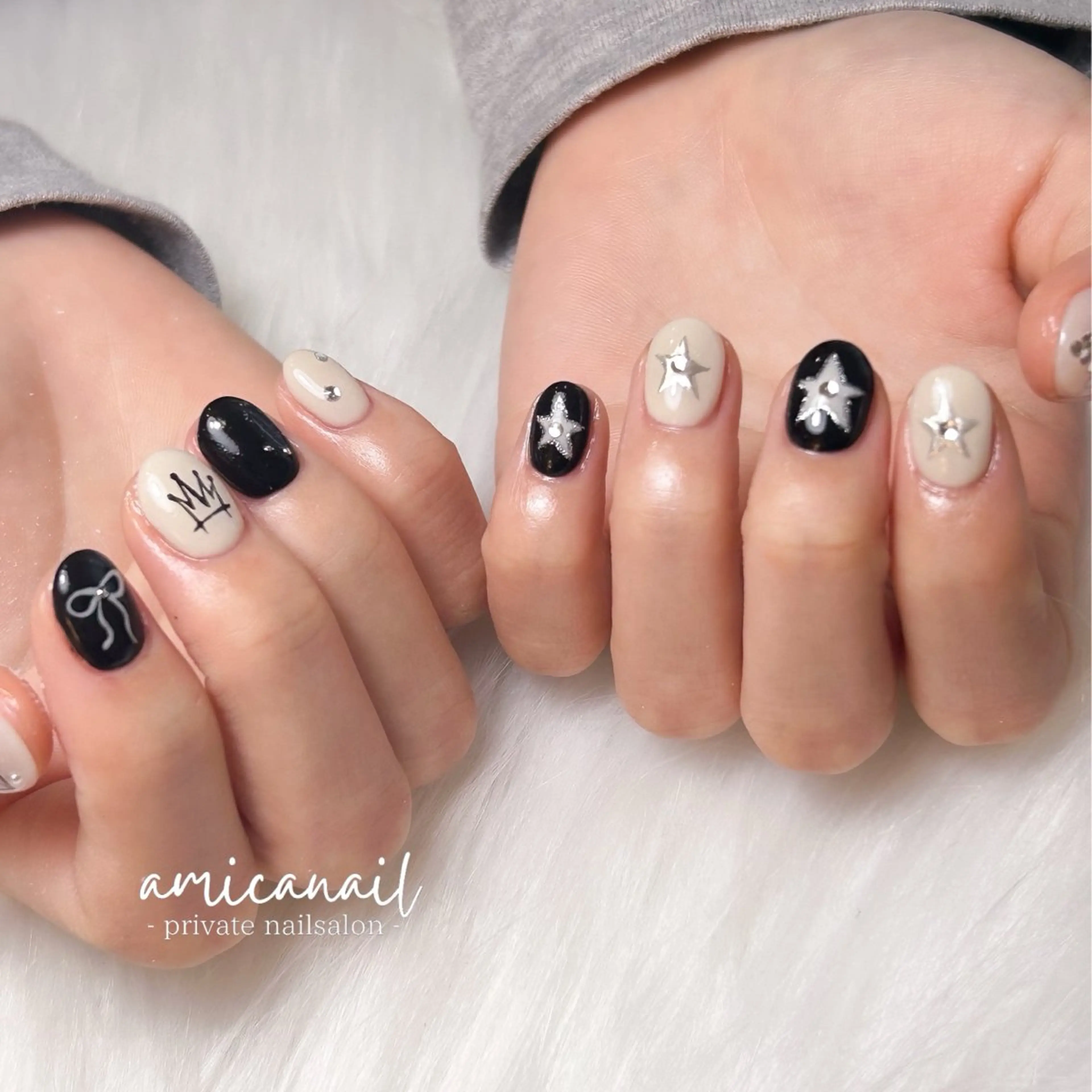 ネイル リボン ハンドネイル _amica nail_のネイルデザイン