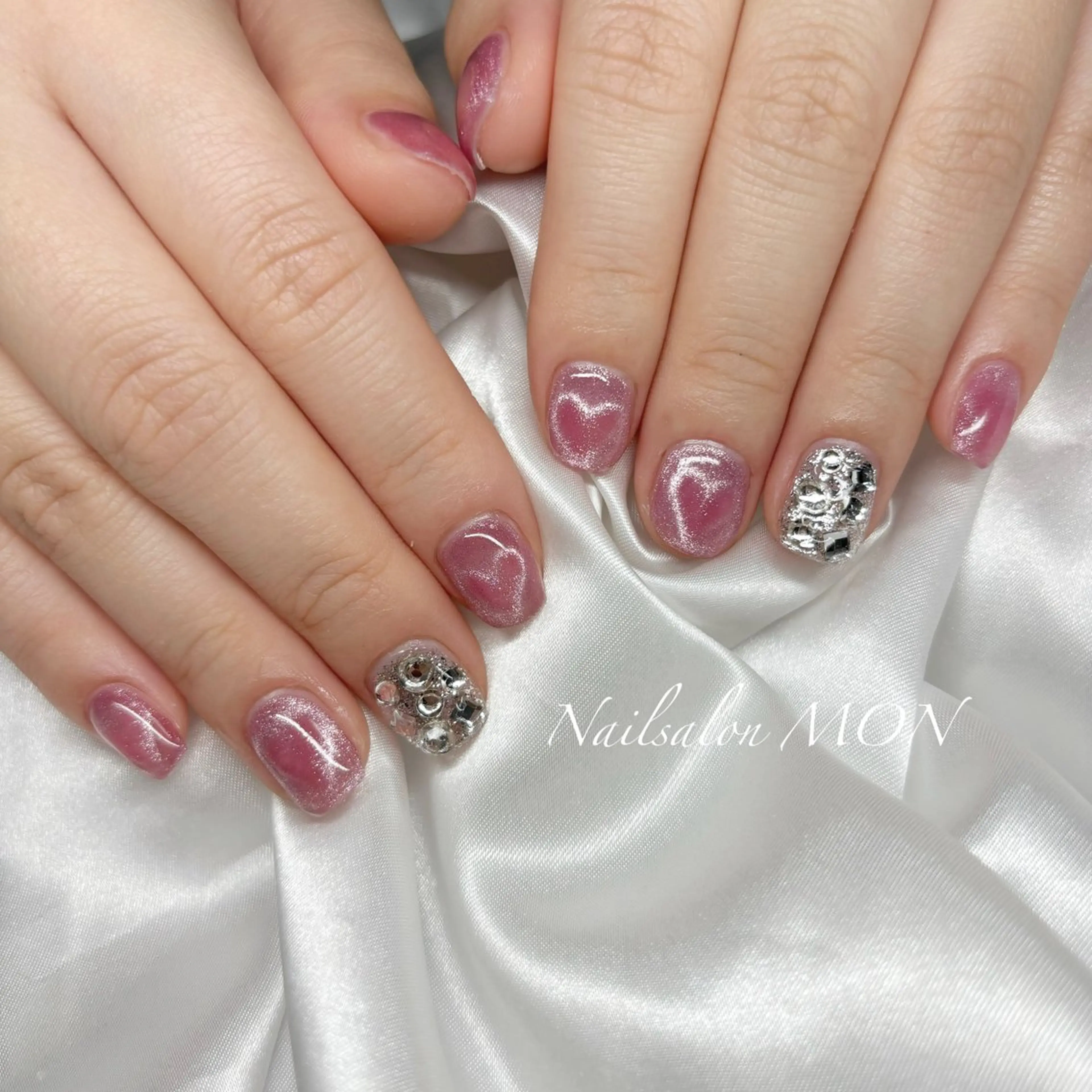 ネイル ハート ハンドネイル Nailsalon MONのネイルデザイン