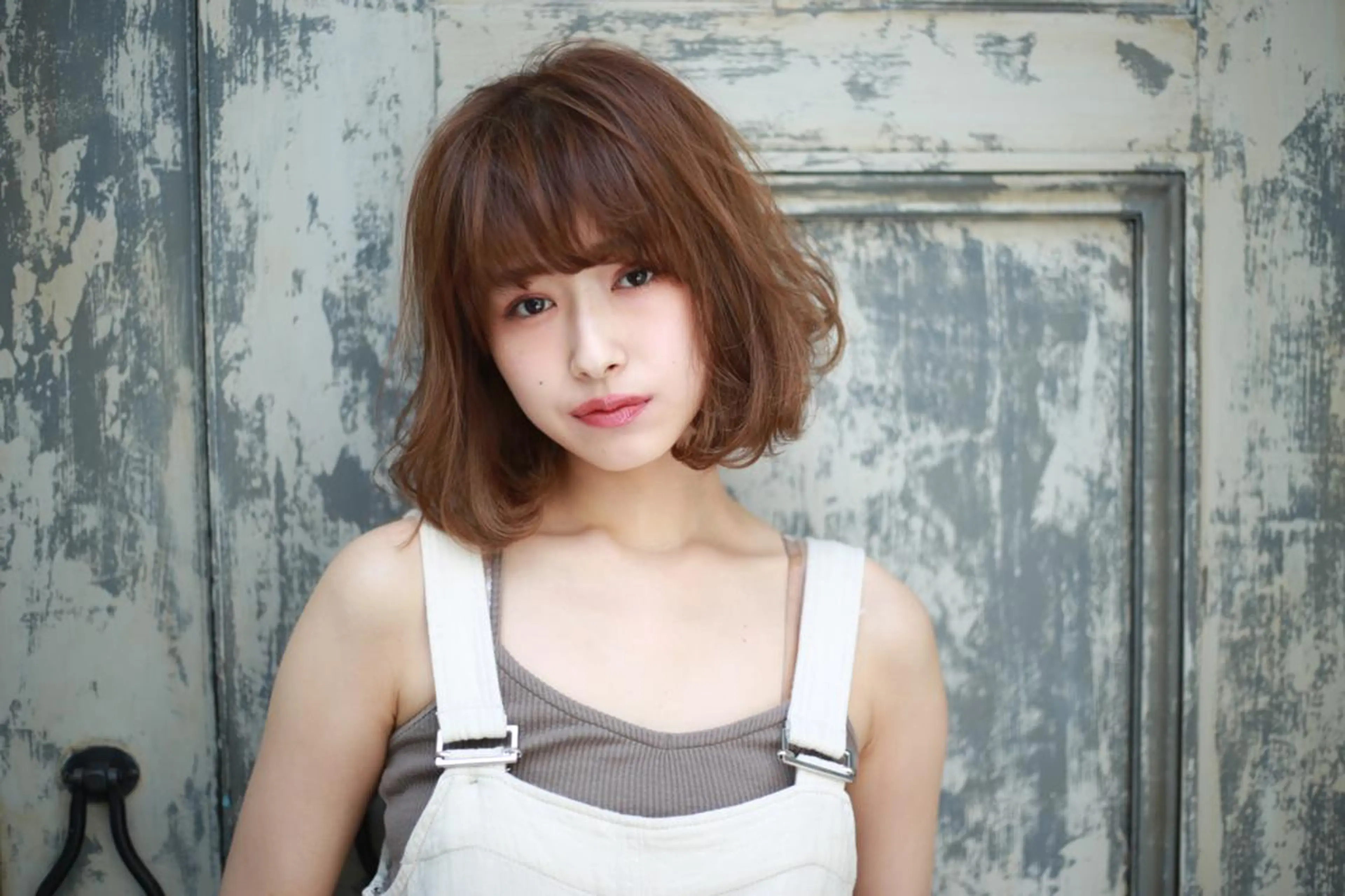 ミディアム ミディアムパーマ ボブ アンブレラカラー💫 フェイスフレーミングのヘアスタイル