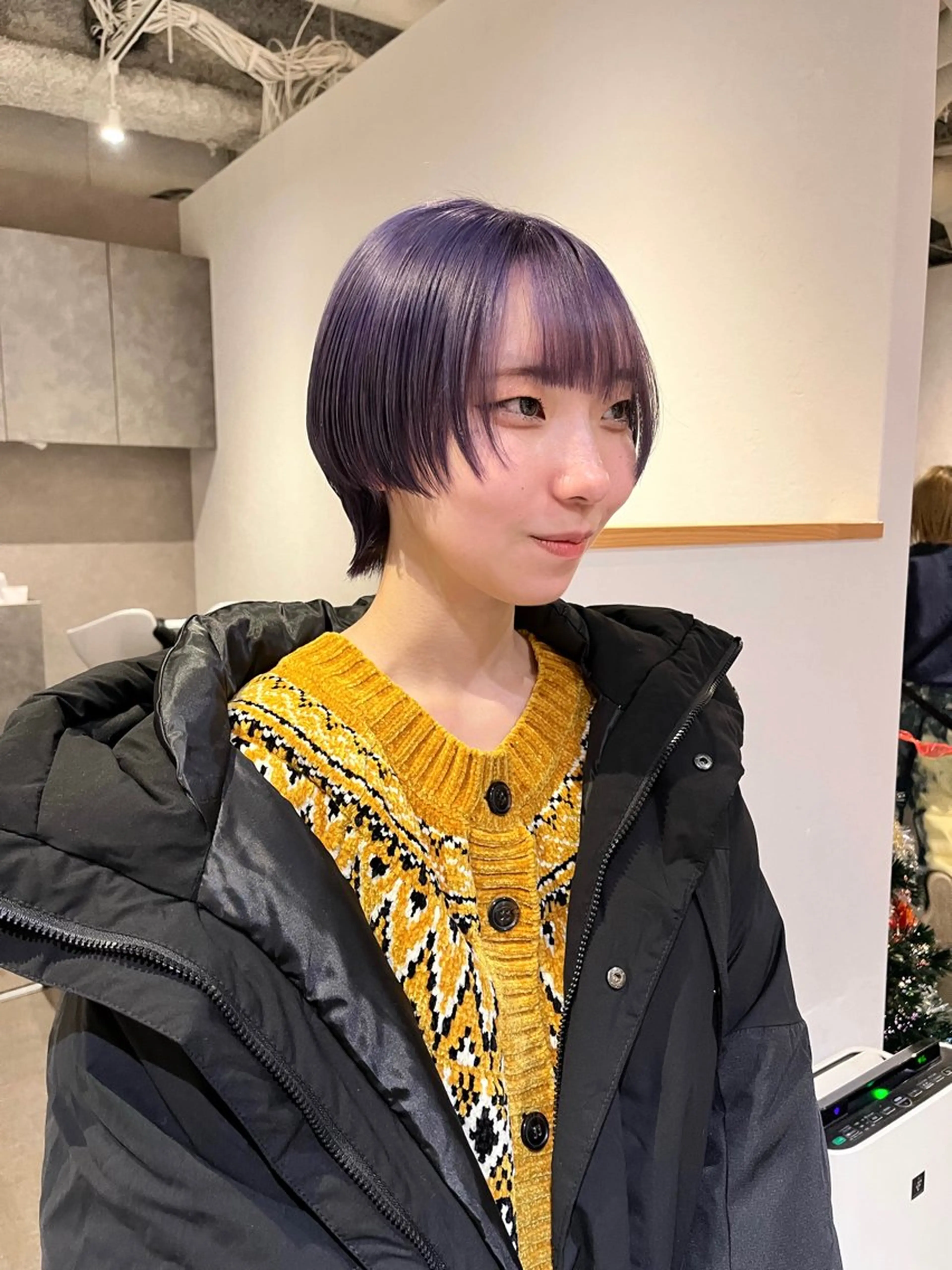 ショート カラー ブロンド ラベンダーカラー ショートヘア ウルフカット カット ヘアカラー ショート/パーマ/ カラー/FUKOのヘアスタイル