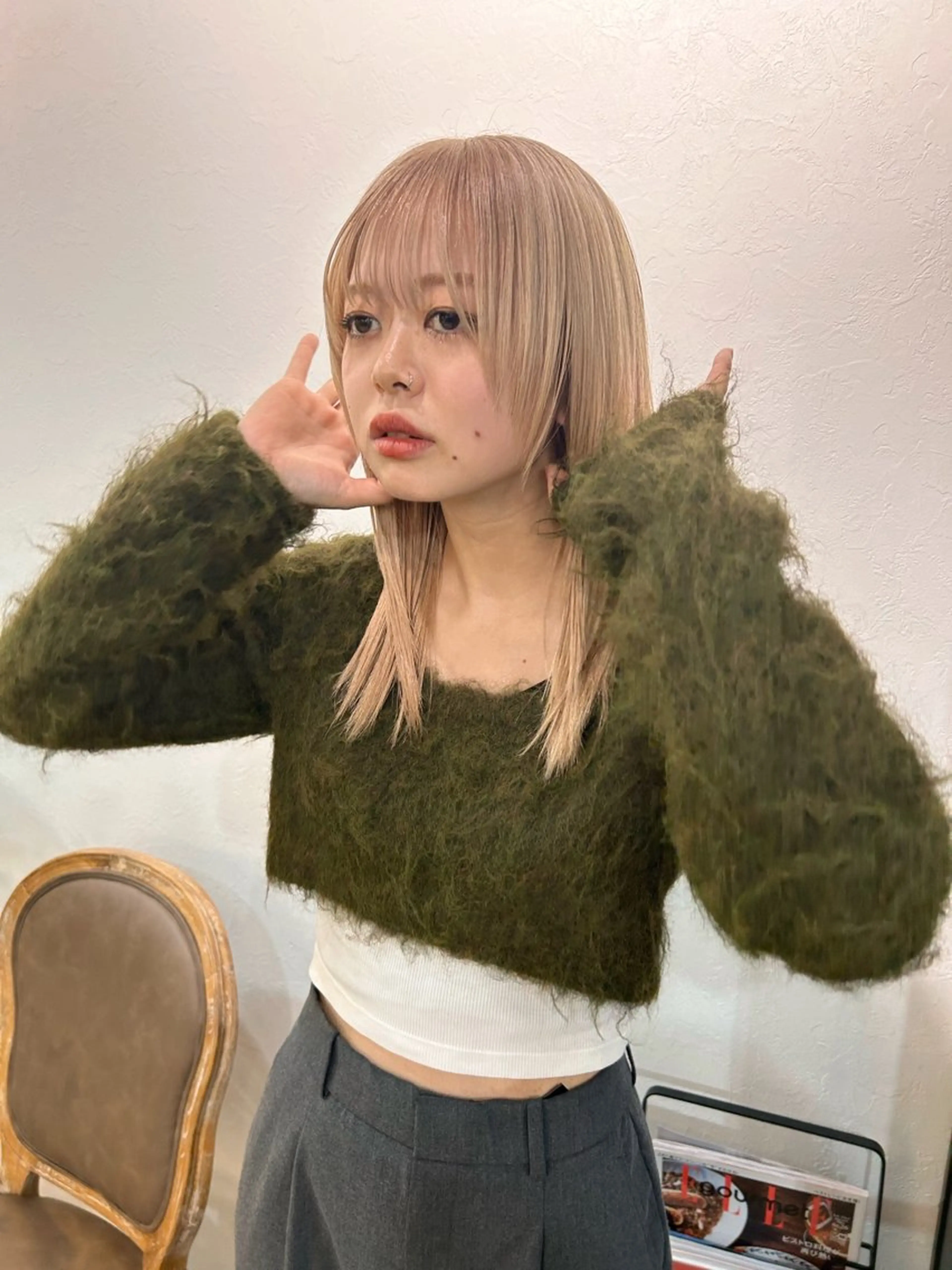 セミロング 木村 陽菜のヘアスタイル